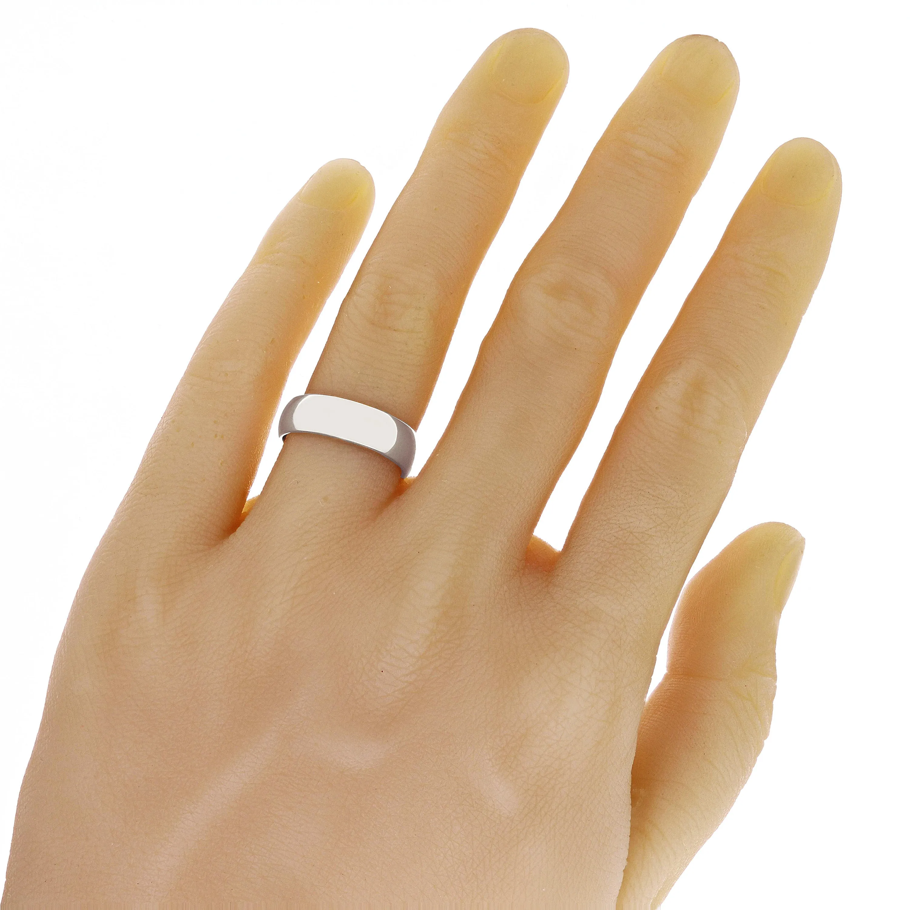14k Yellow or White Gold Comfort Fit Plain Wedding Band Ring Sizes 5-13
