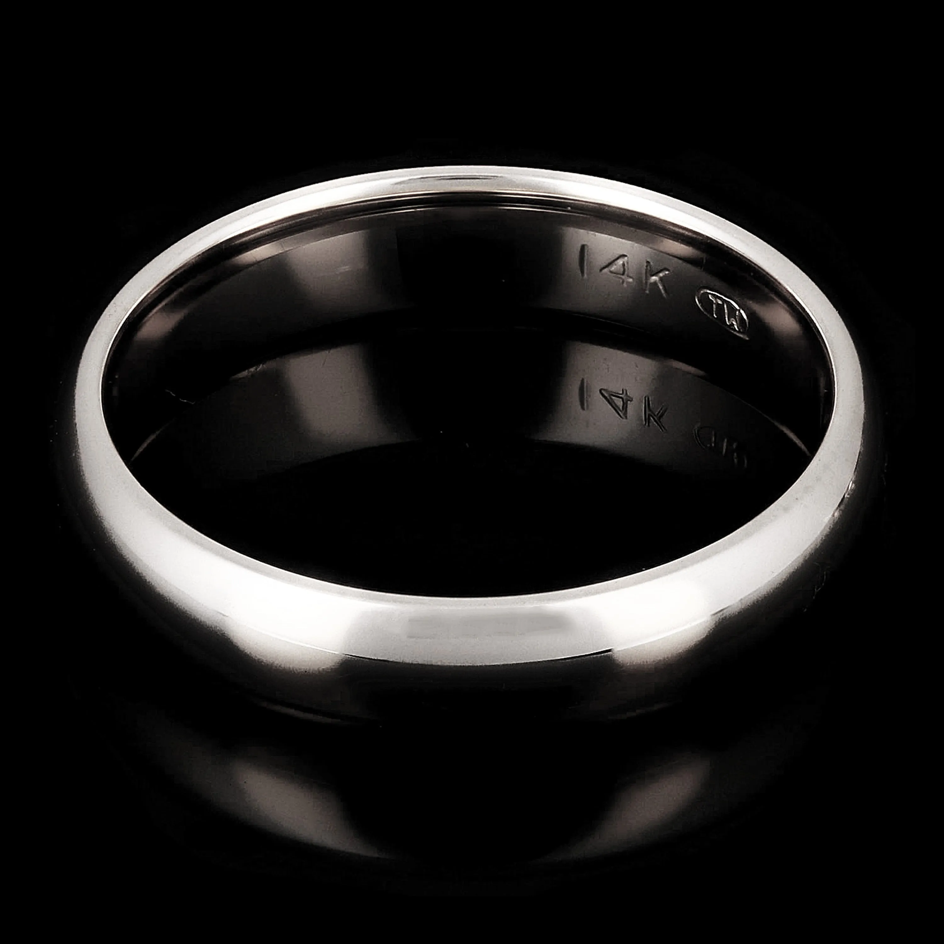 14k Yellow or White Gold Comfort Fit Plain Wedding Band Ring Sizes 5-13