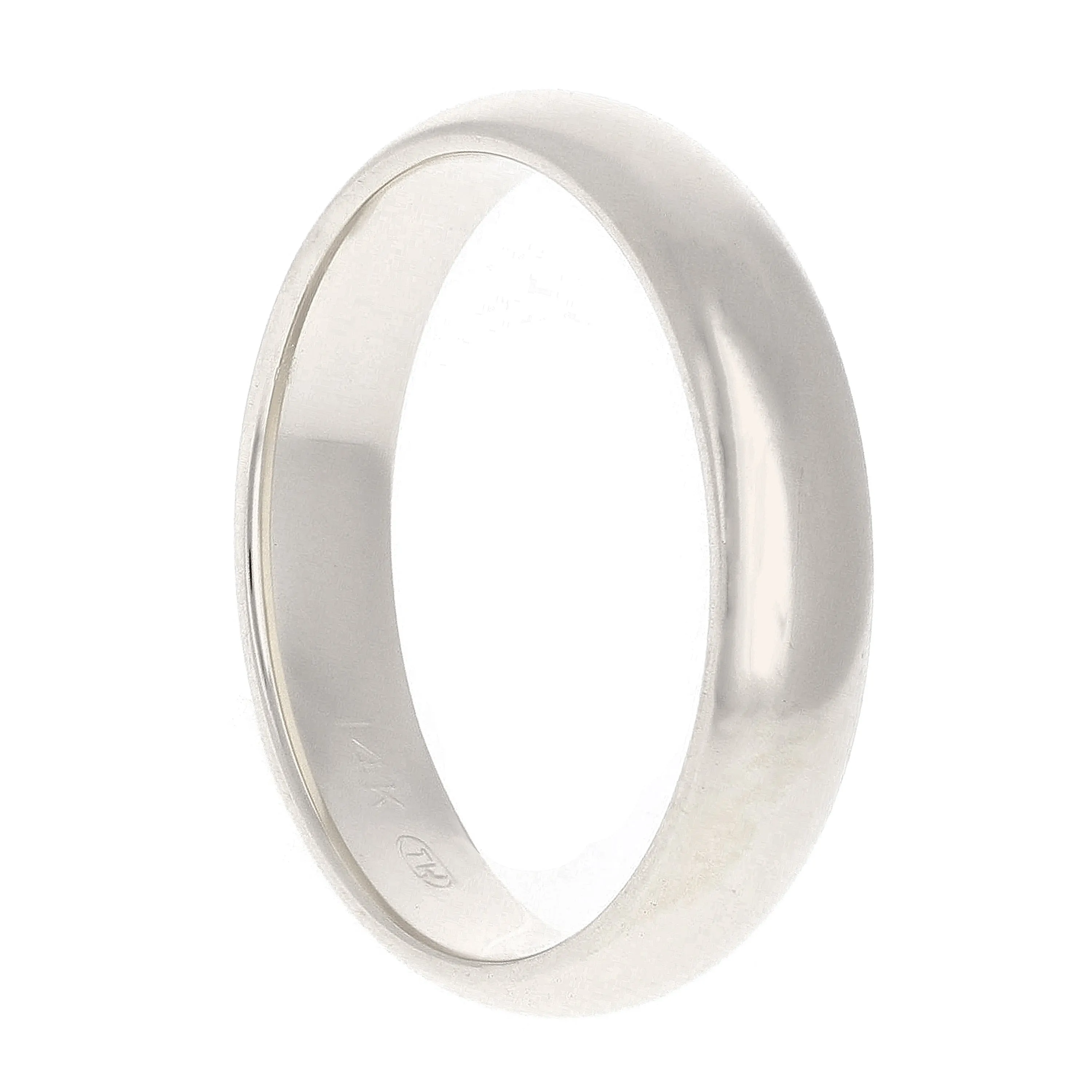 14k Yellow or White Gold Comfort Fit Plain Wedding Band Ring Sizes 5-13