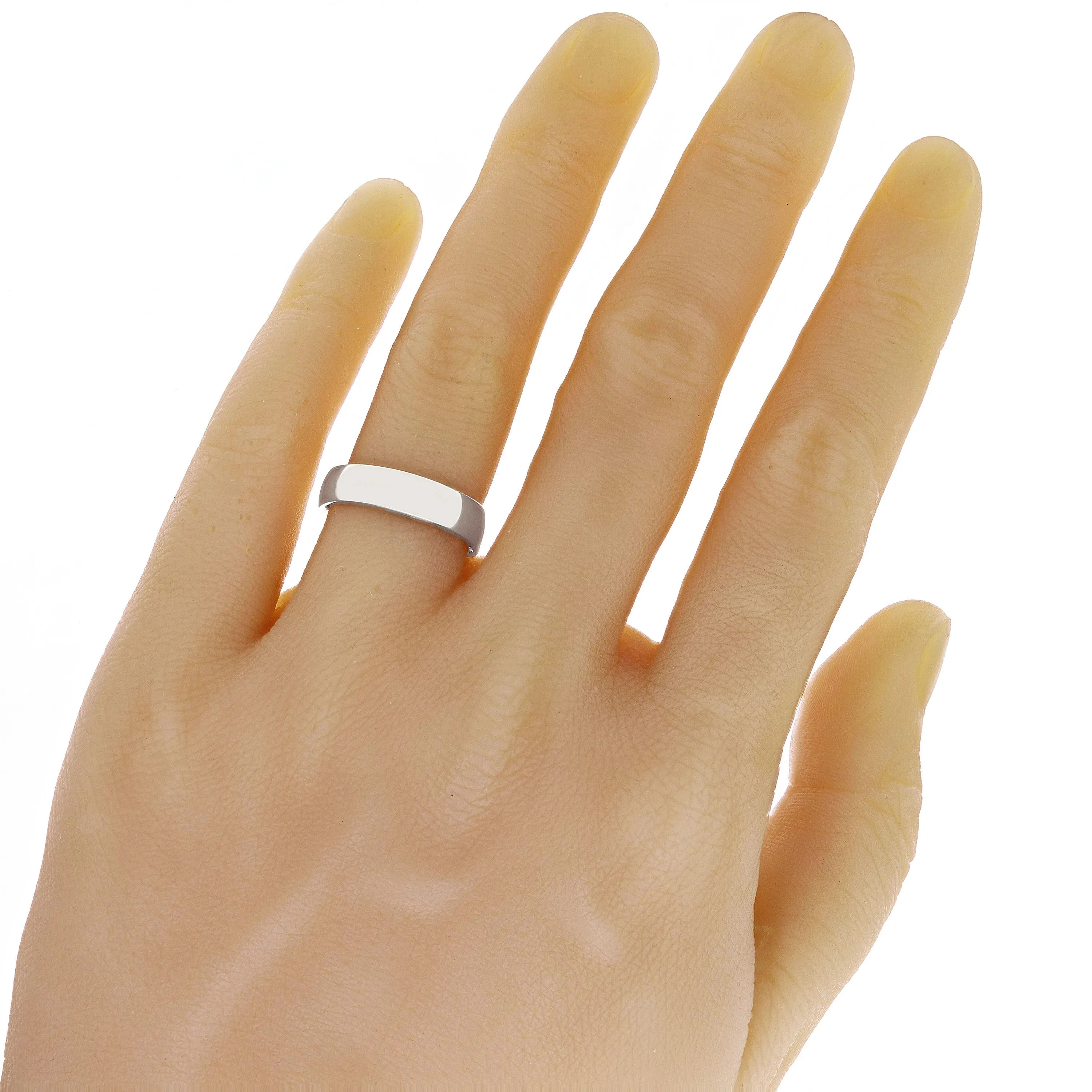 14k Yellow or White Gold Comfort Fit Plain Wedding Band Ring Sizes 5-13