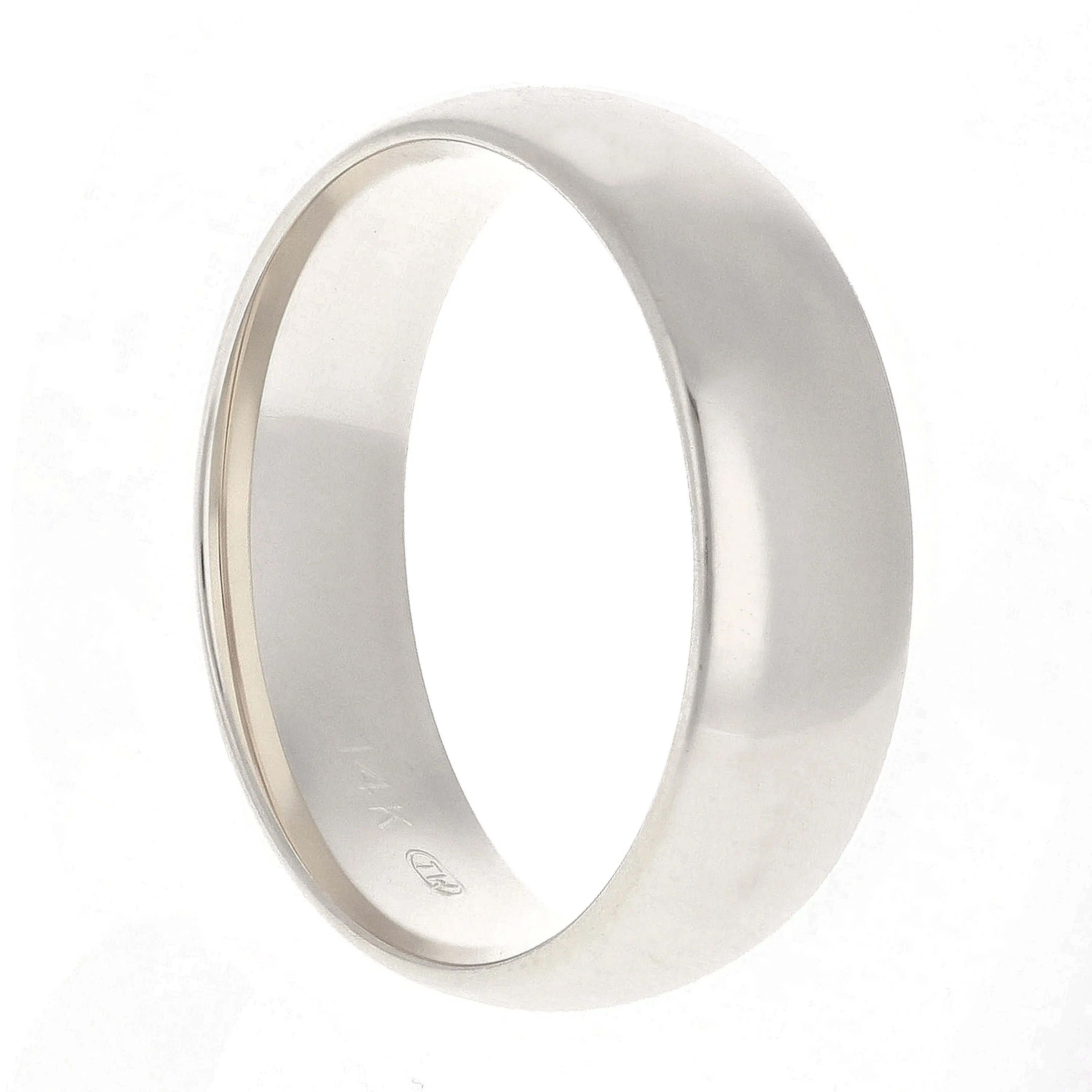 14k Yellow or White Gold Comfort Fit Plain Wedding Band Ring Sizes 5-13
