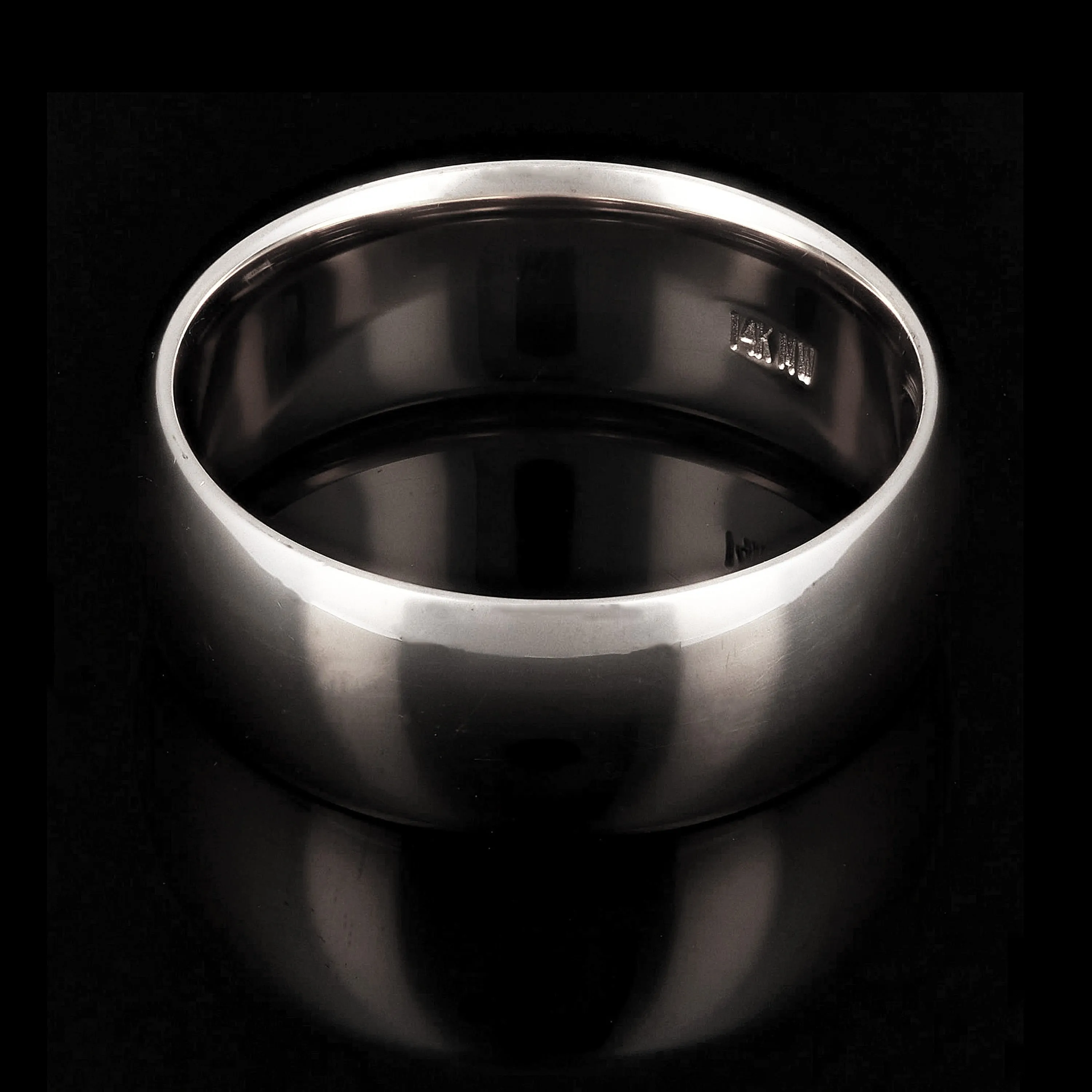14k Yellow or White Gold Comfort Fit Plain Wedding Band Ring Sizes 5-13