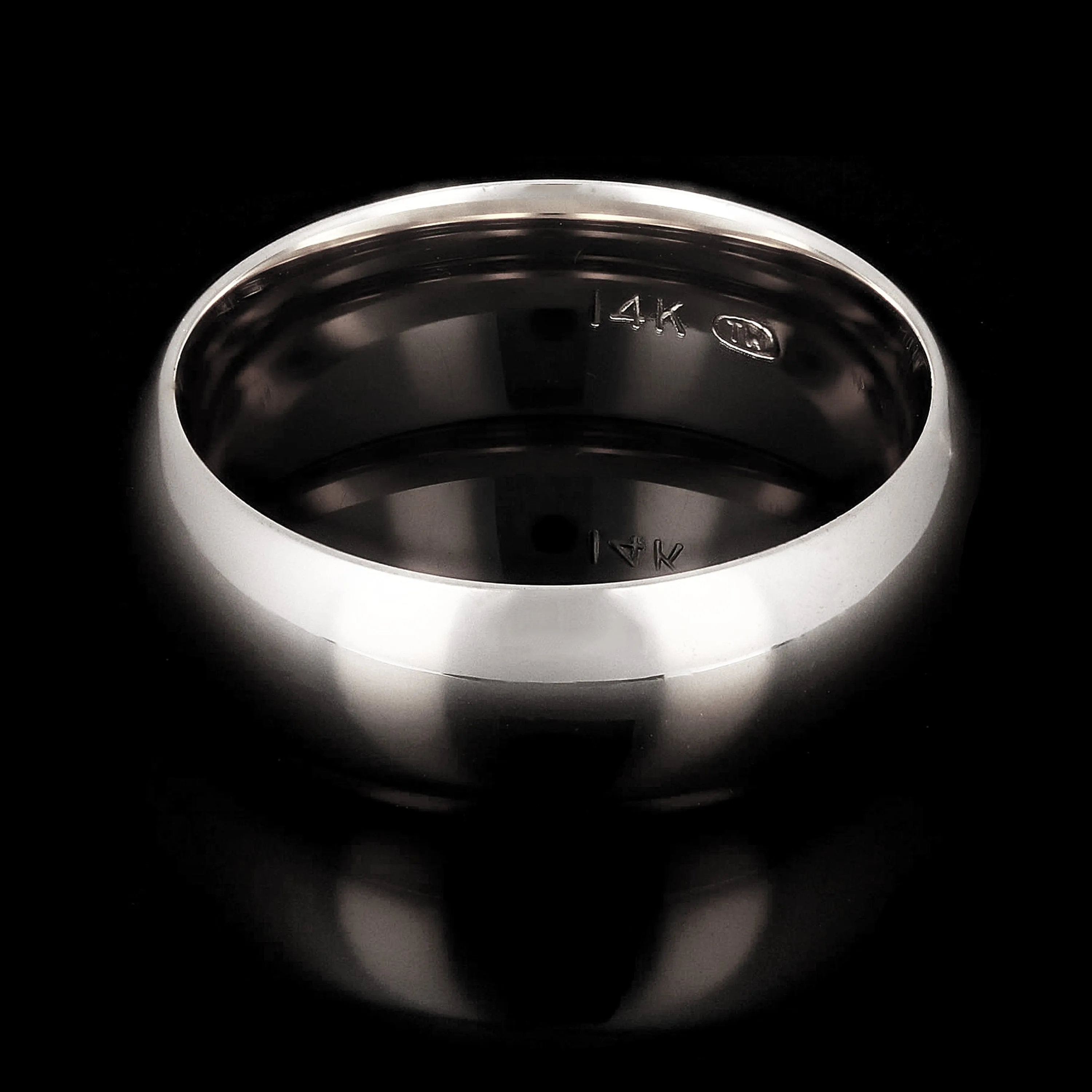 14k Yellow or White Gold Comfort Fit Plain Wedding Band Ring Sizes 5-13