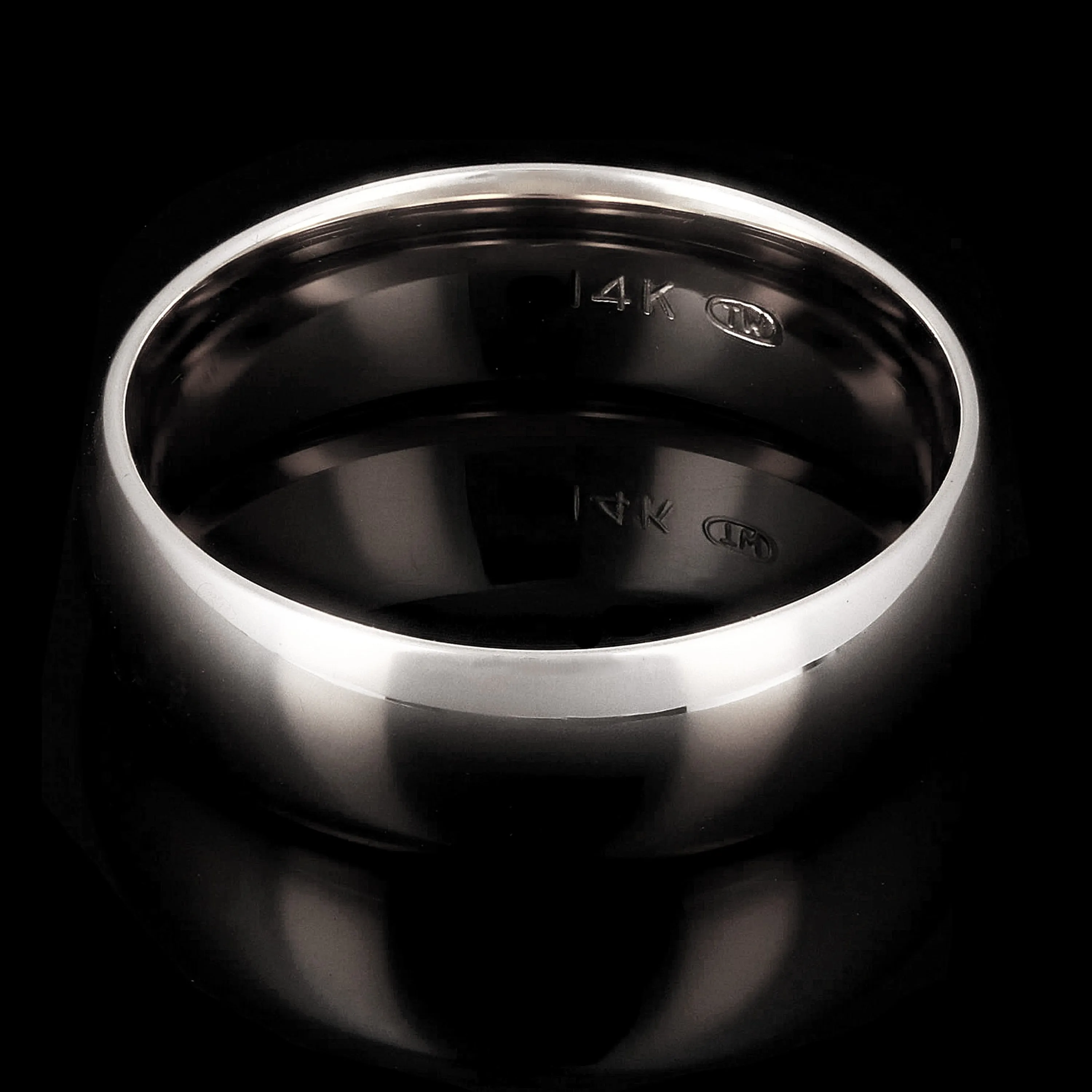 14k Yellow or White Gold Comfort Fit Plain Wedding Band Ring Sizes 5-13