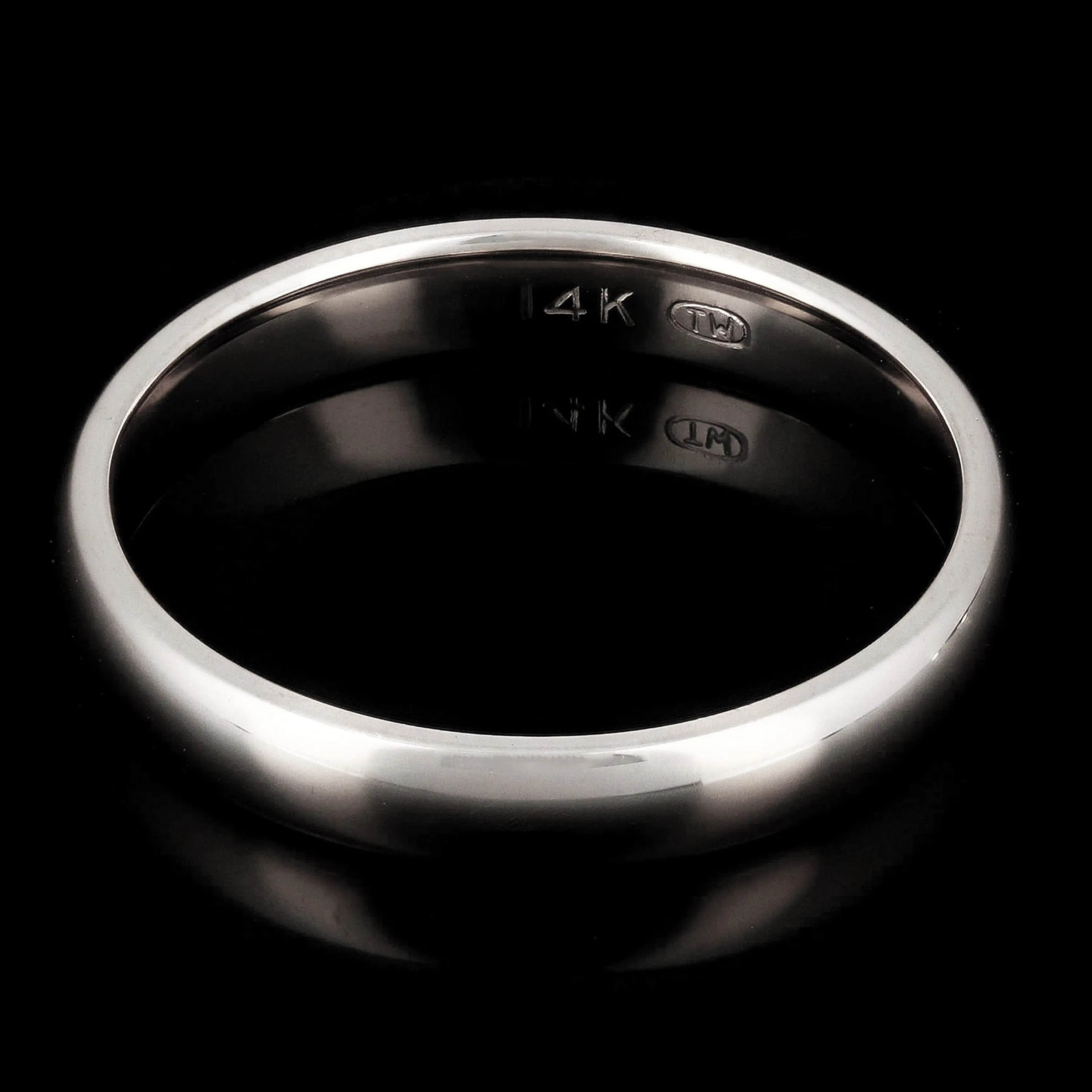 14k Yellow or White Gold Comfort Fit Plain Wedding Band Ring Sizes 5-13