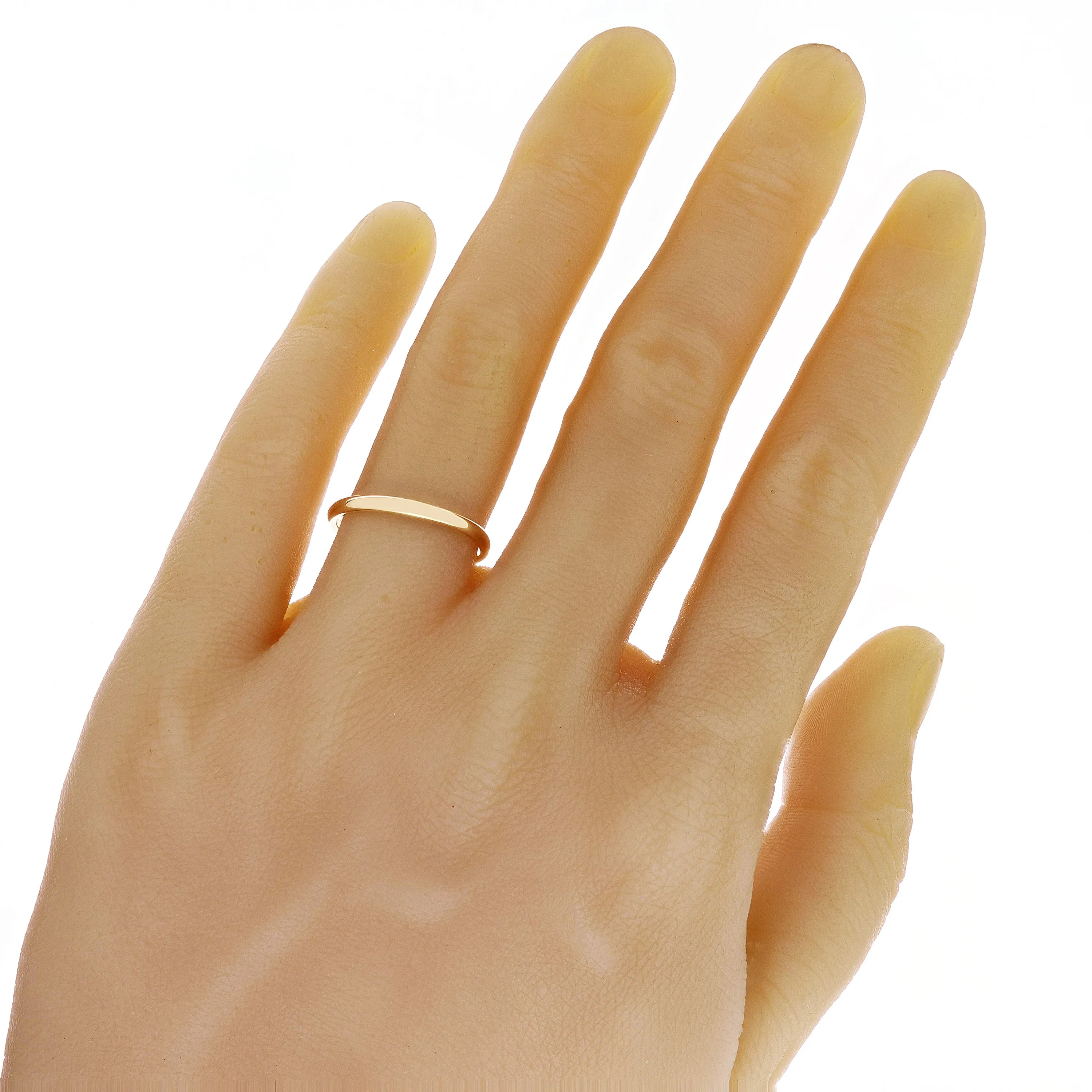 14k Yellow or White Gold Comfort Fit Plain Wedding Band Ring Sizes 5-13