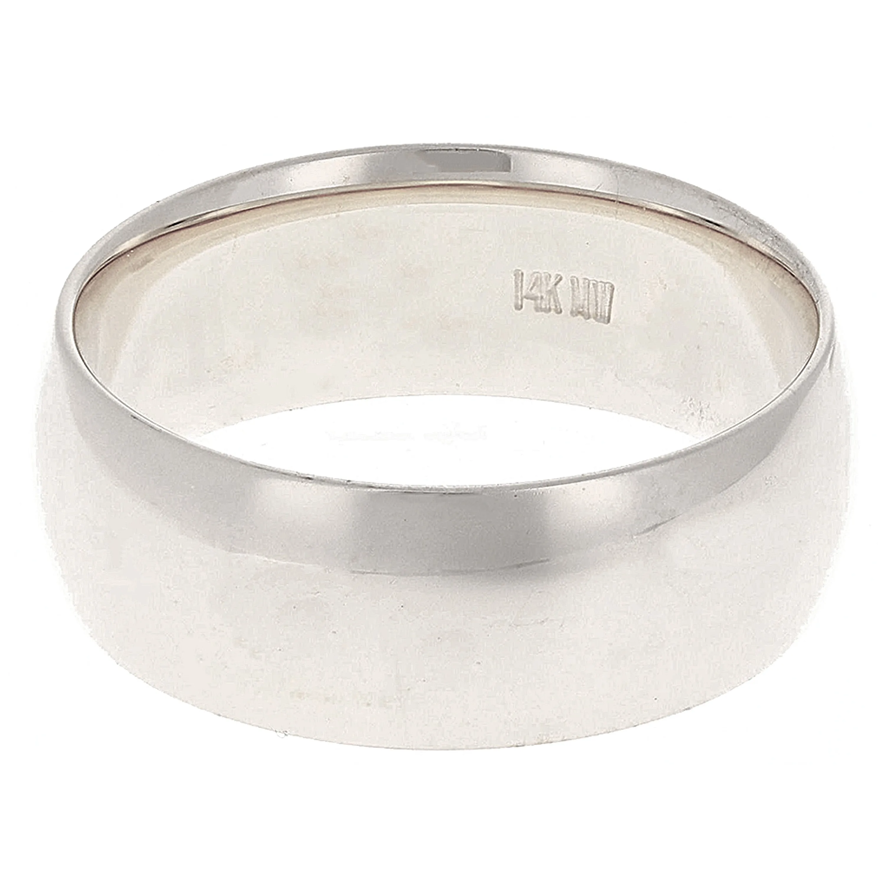 14k Yellow or White Gold Comfort Fit Plain Wedding Band Ring Sizes 5-13