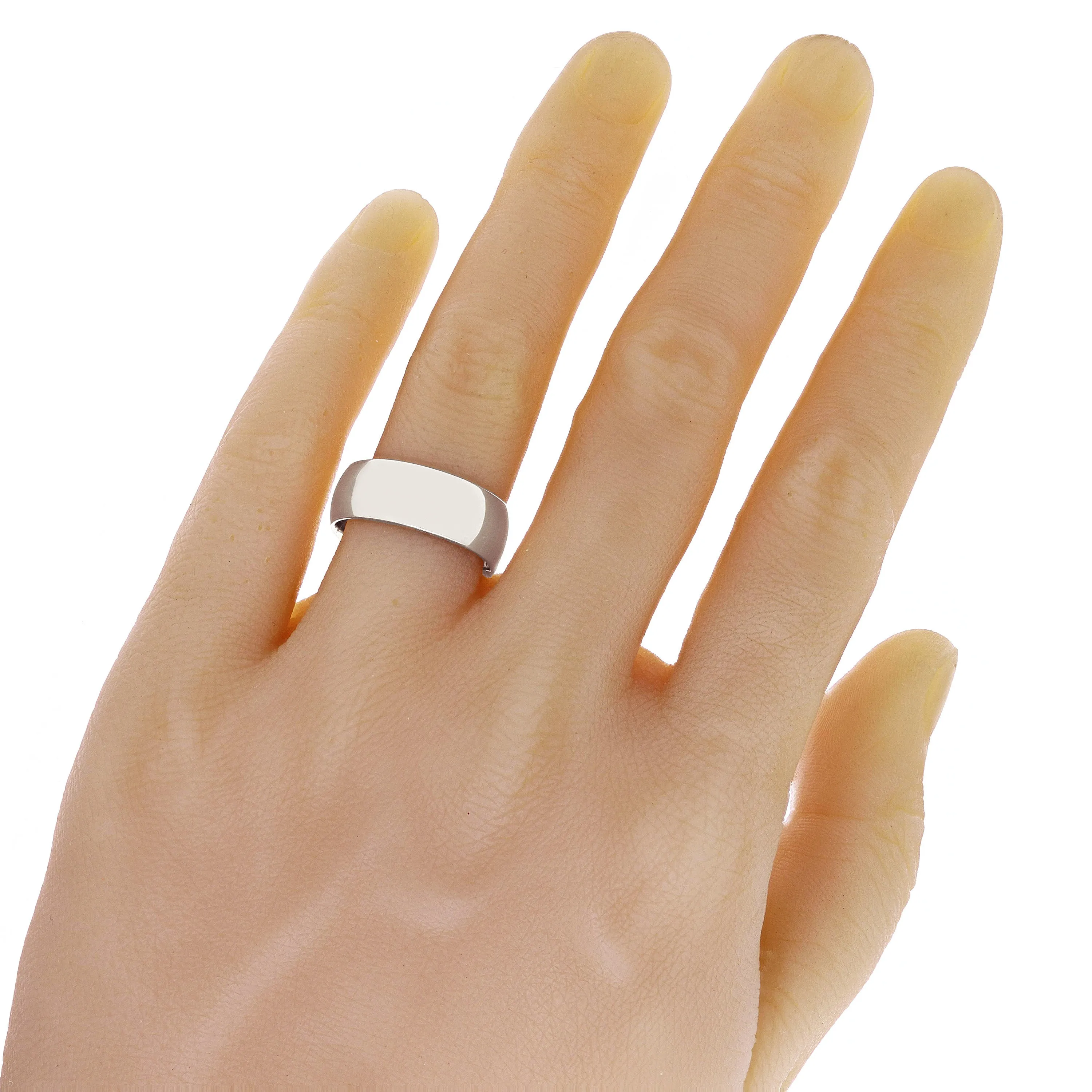 14k Yellow or White Gold Comfort Fit Plain Wedding Band Ring Sizes 5-13