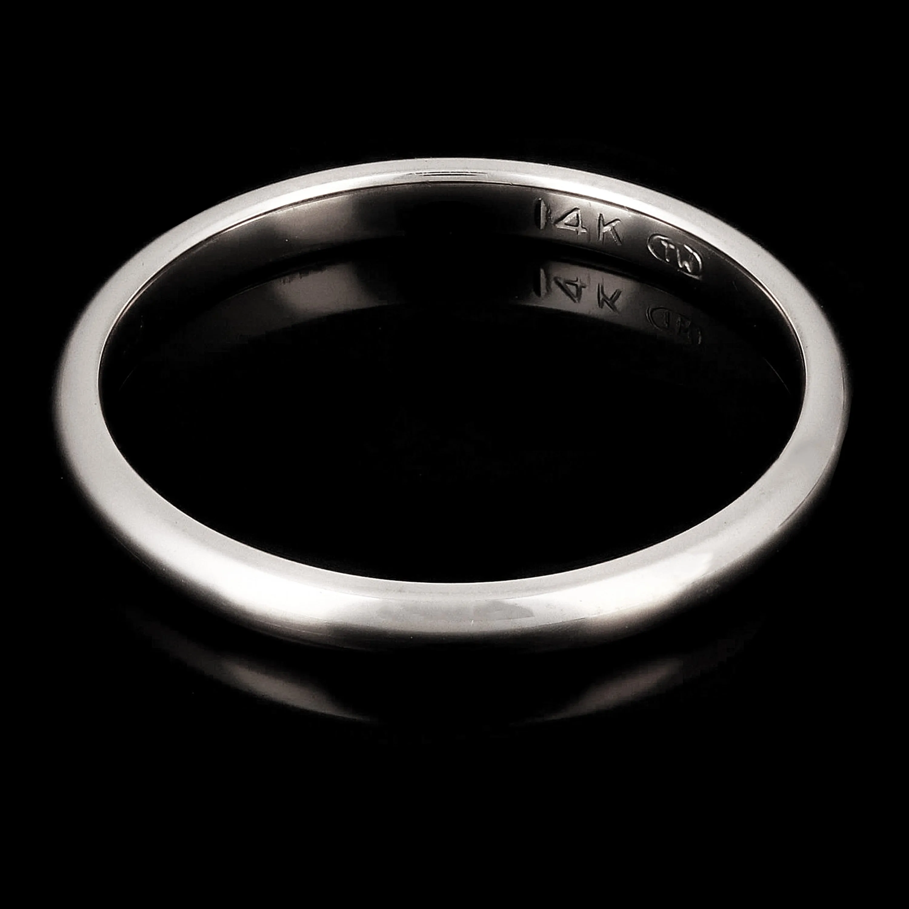14k Yellow or White Gold Comfort Fit Plain Wedding Band Ring Sizes 5-13