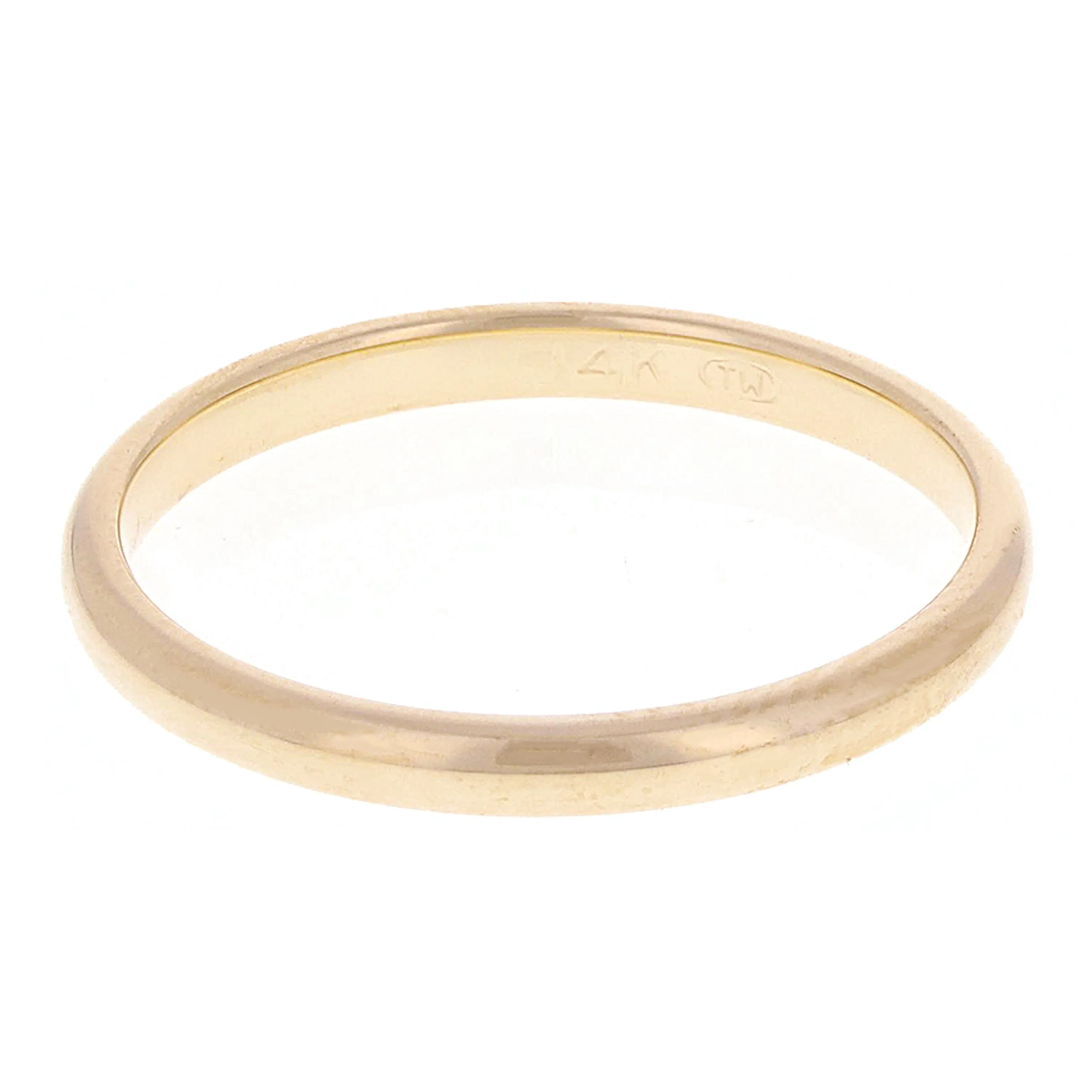 14k Yellow or White Gold Comfort Fit Plain Wedding Band Ring Sizes 5-13