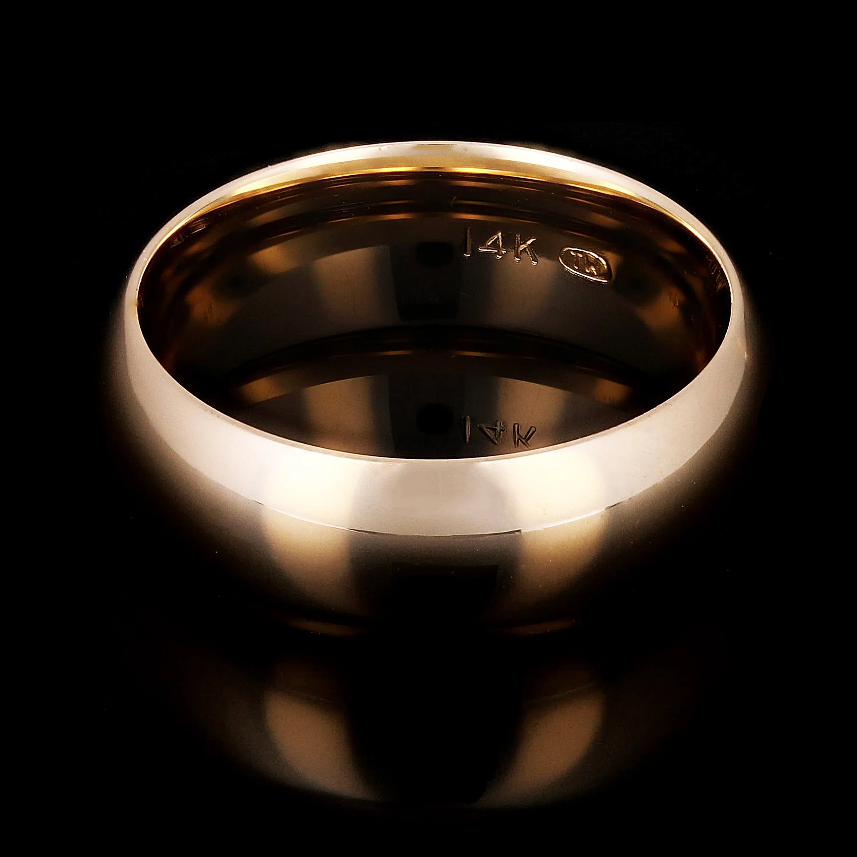 14k Yellow or White Gold Comfort Fit Plain Wedding Band Ring Sizes 5-13