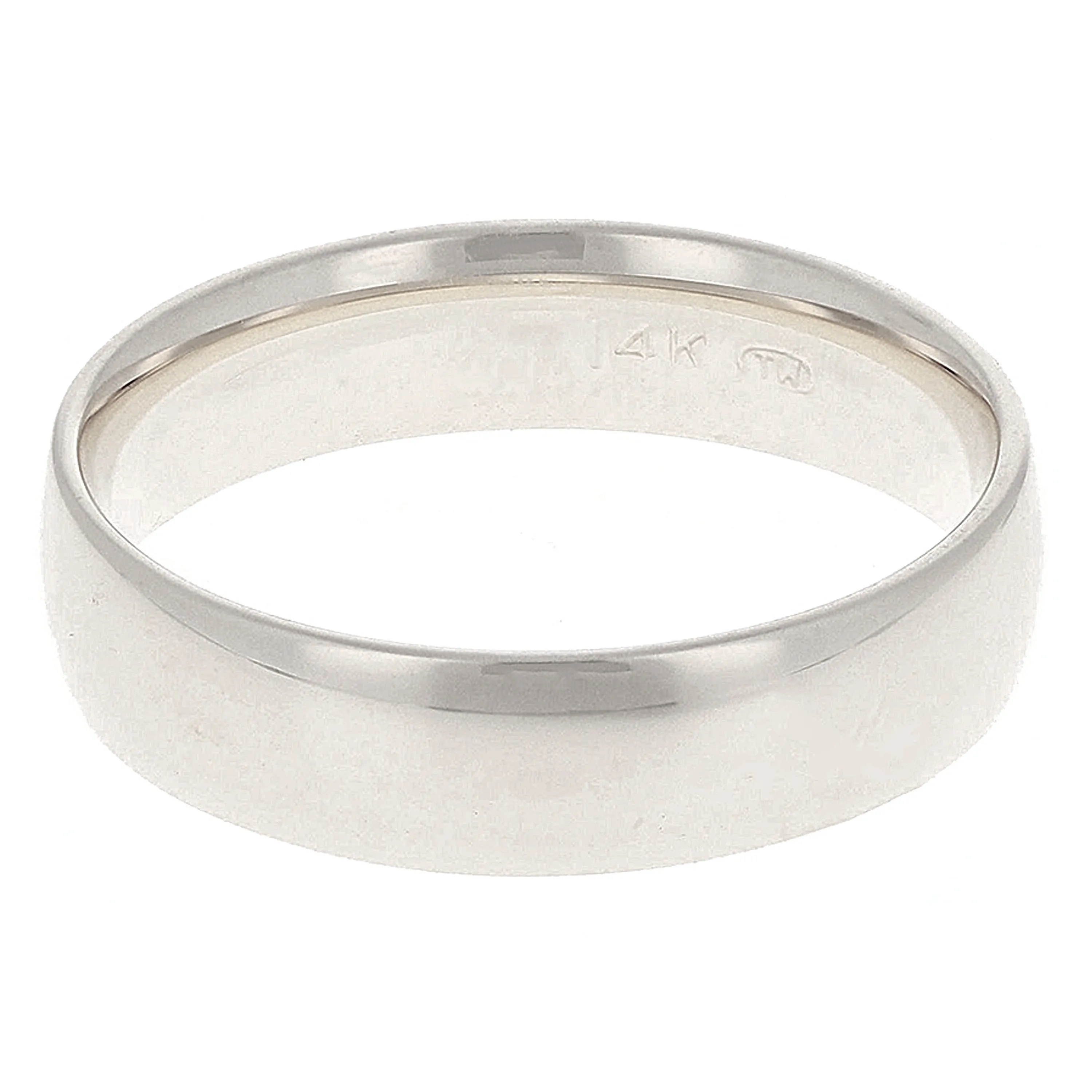 14k Yellow or White Gold Comfort Fit Plain Wedding Band Ring Sizes 5-13
