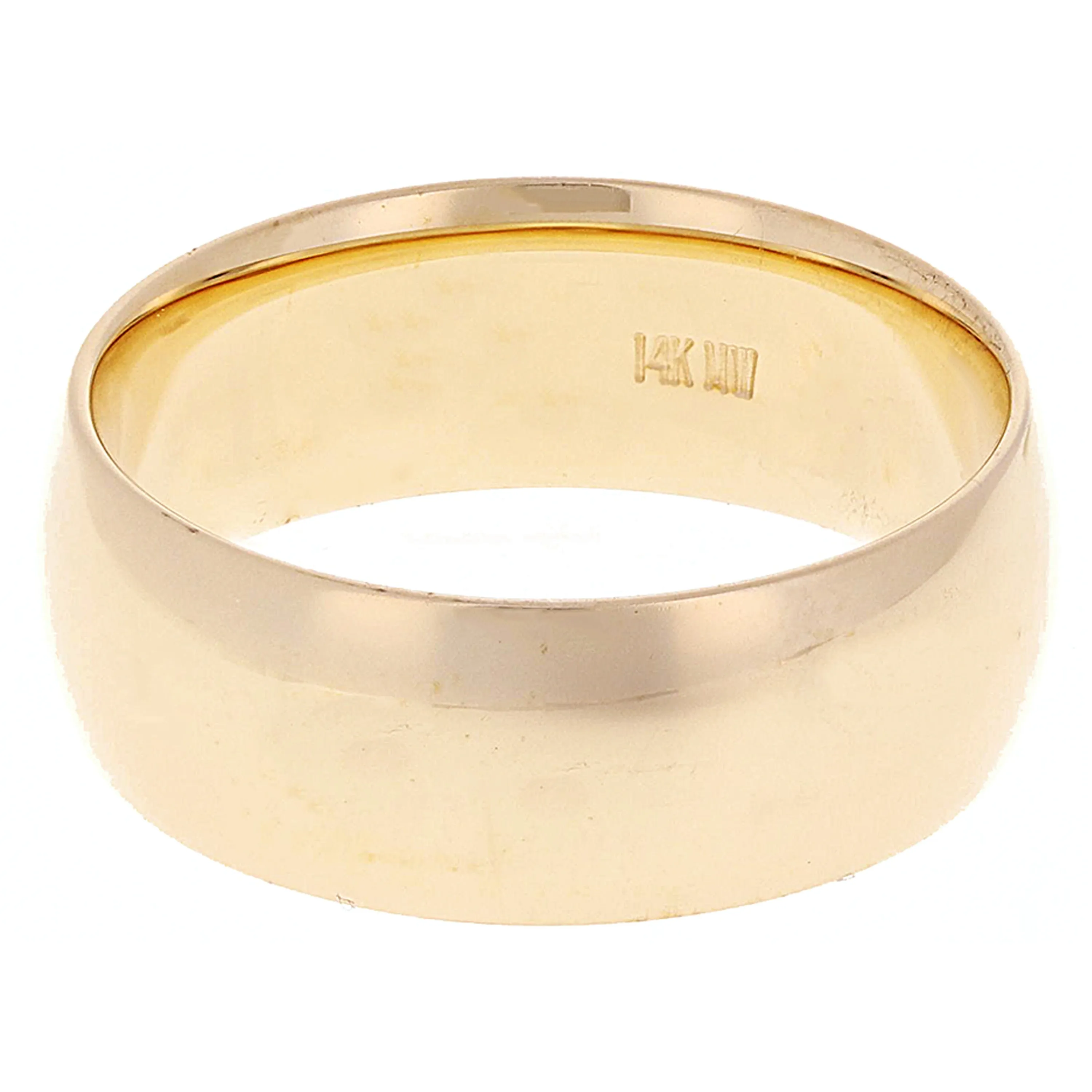 14k Yellow or White Gold Comfort Fit Plain Wedding Band Ring Sizes 5-13