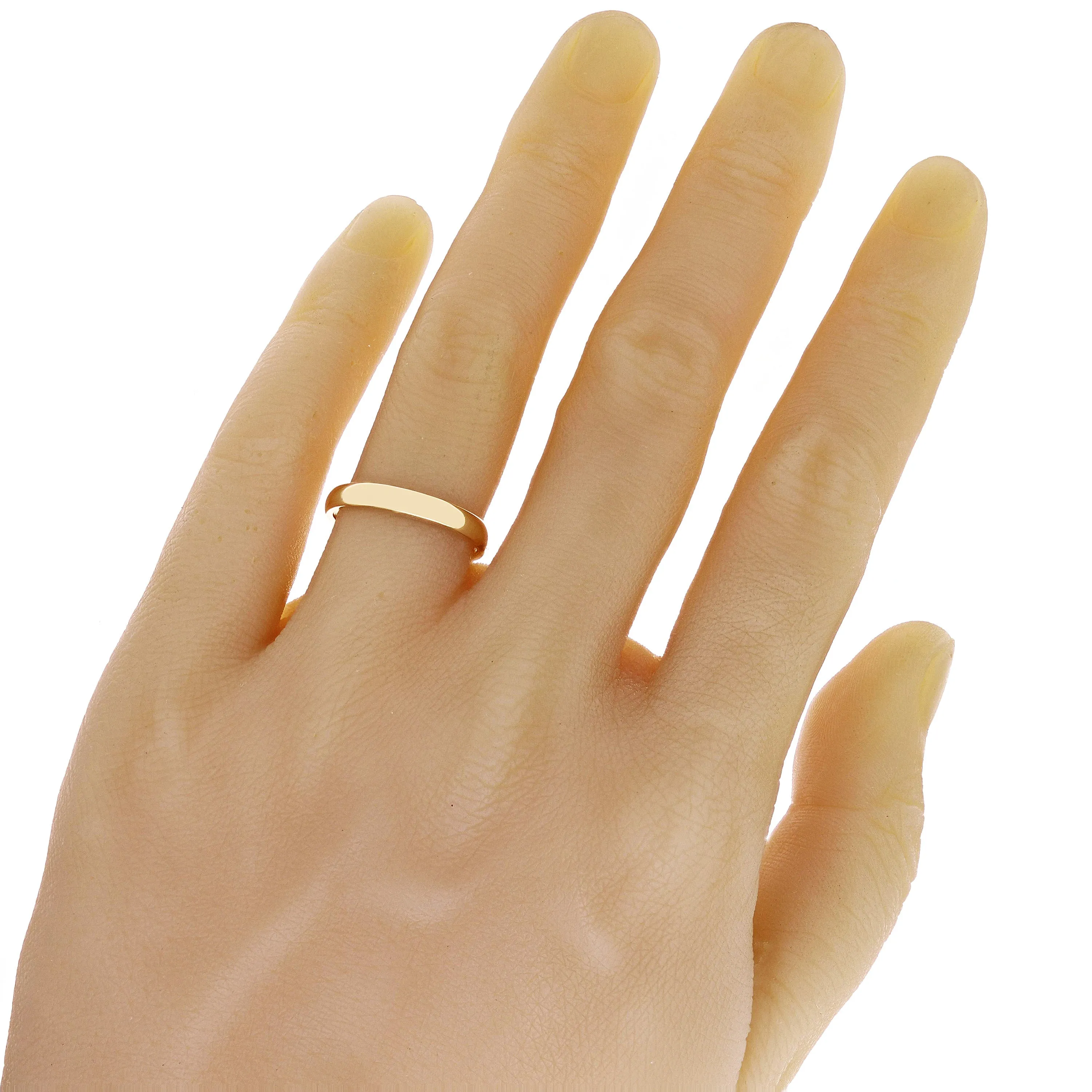 14k Yellow or White Gold Comfort Fit Plain Wedding Band Ring Sizes 5-13