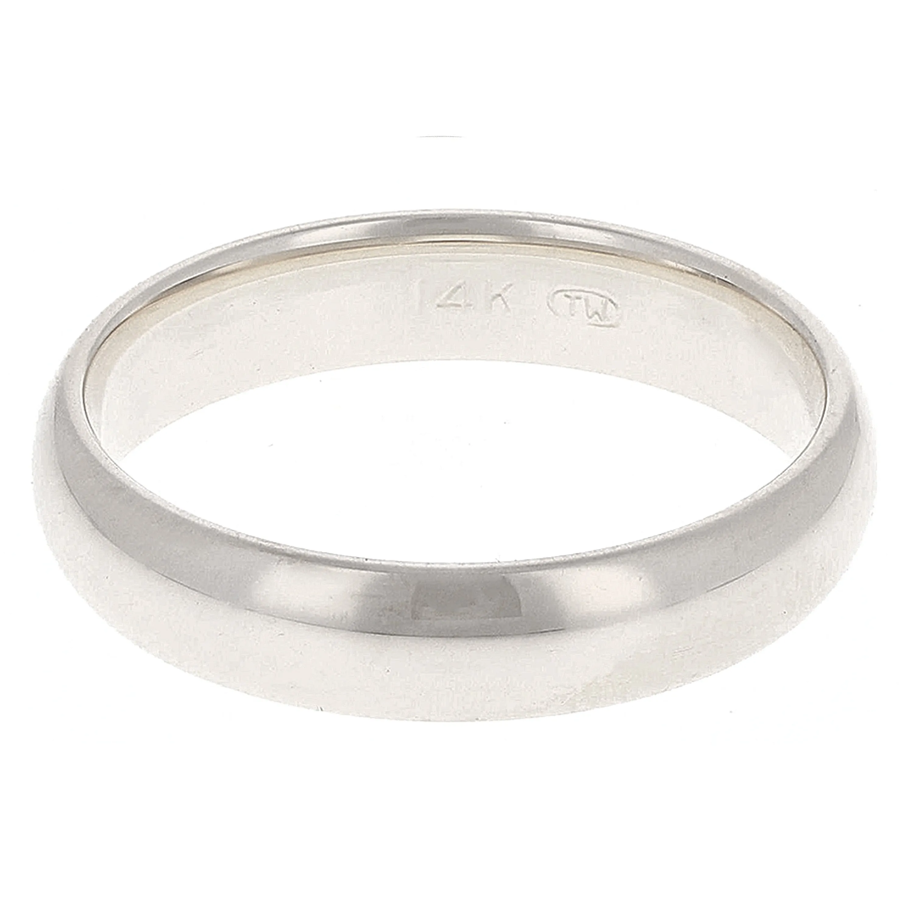 14k Yellow or White Gold Comfort Fit Plain Wedding Band Ring Sizes 5-13