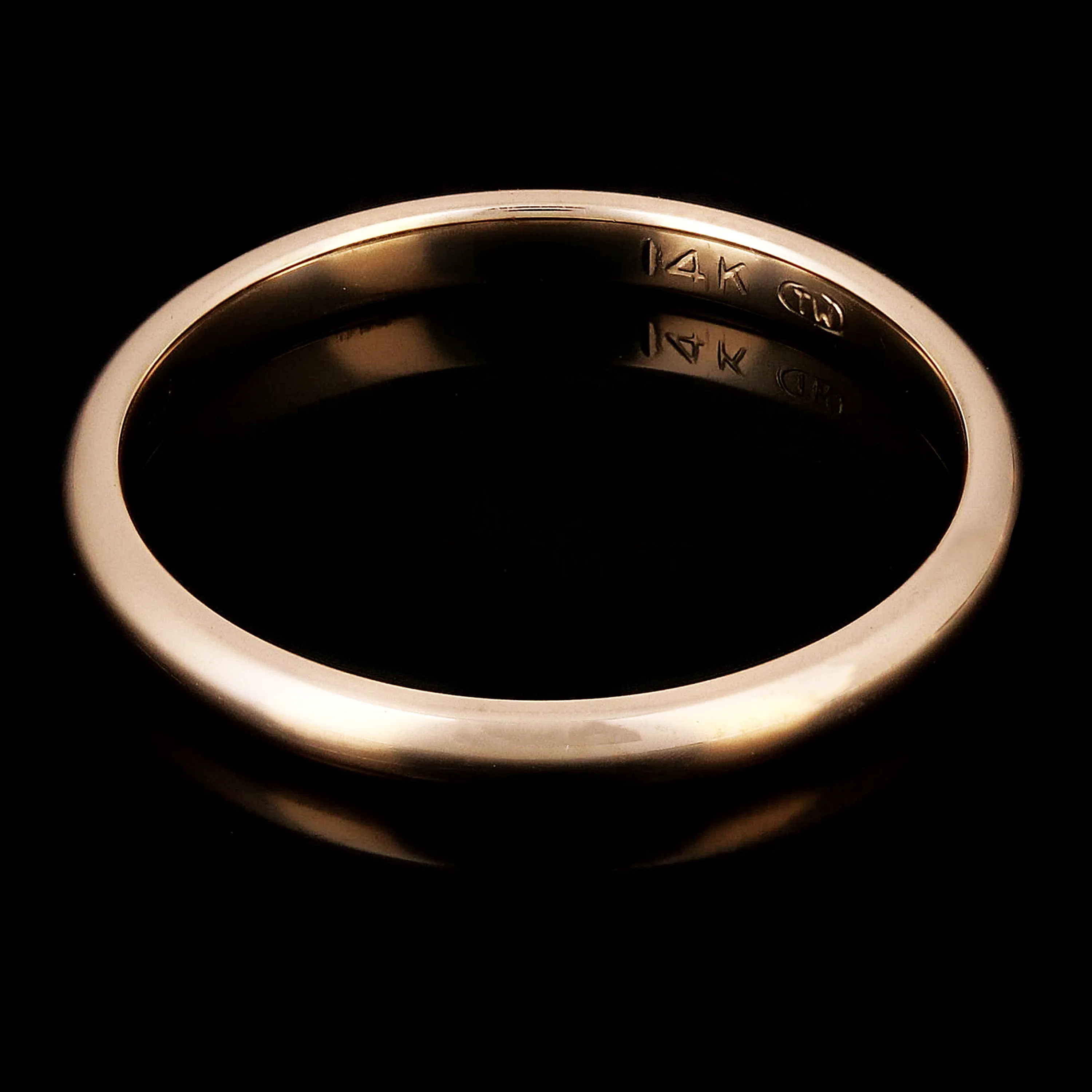 14k Yellow or White Gold Comfort Fit Plain Wedding Band Ring Sizes 5-13