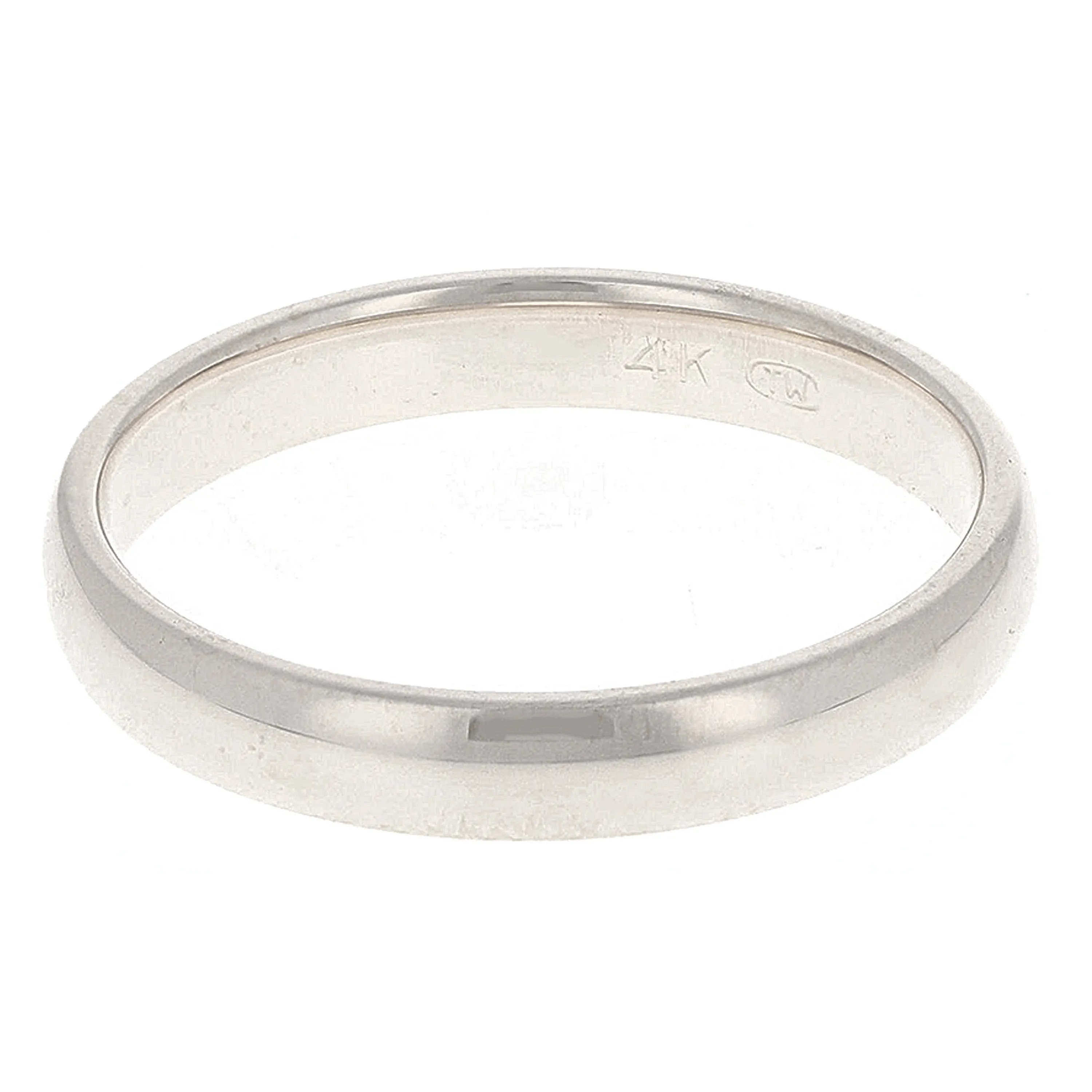 14k Yellow or White Gold Comfort Fit Plain Wedding Band Ring Sizes 5-13