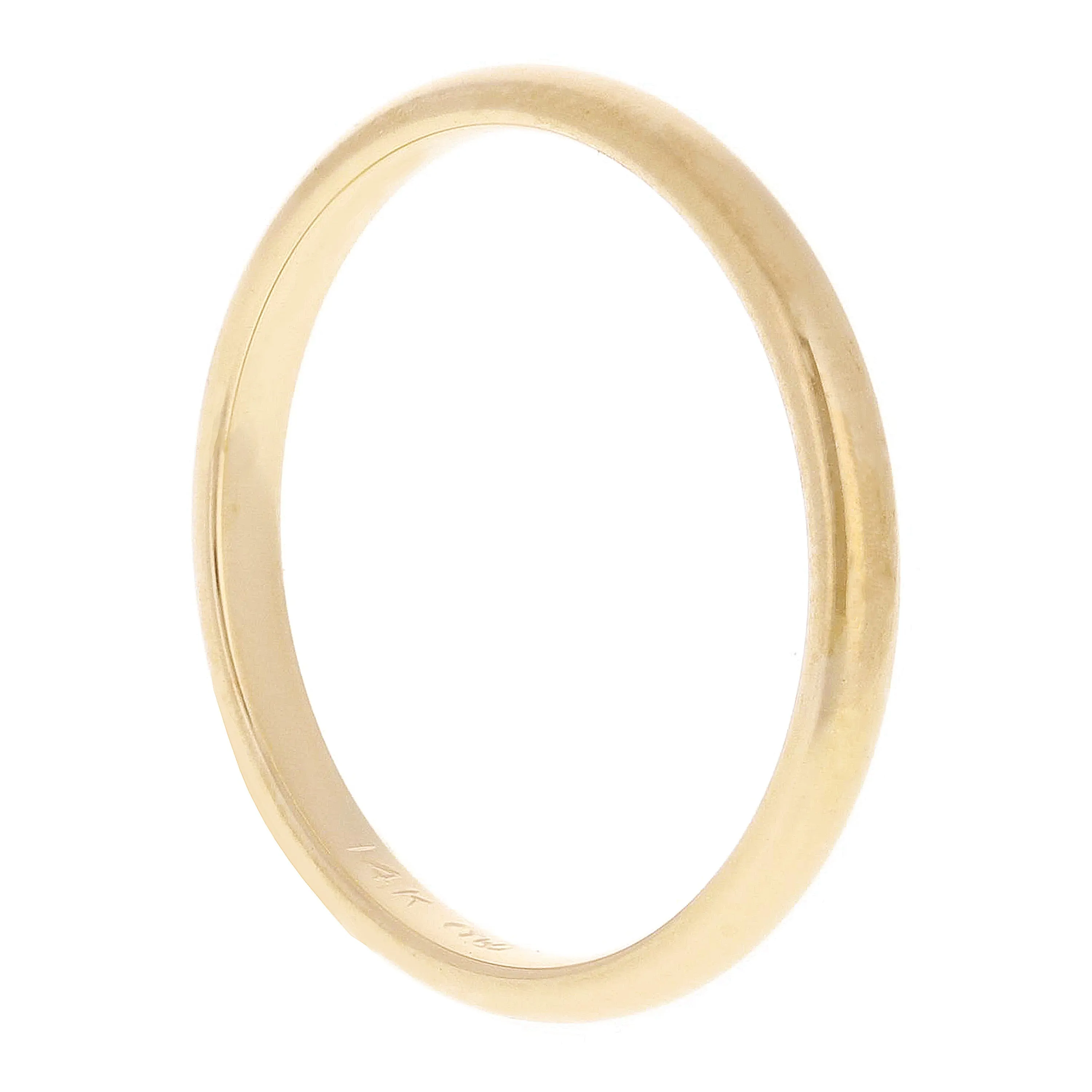 14k Yellow or White Gold Comfort Fit Plain Wedding Band Ring Sizes 5-13