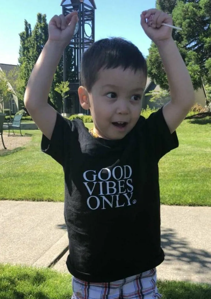 2 Piece Sets for Mama   Me - Good Vibes Only - Black Tee