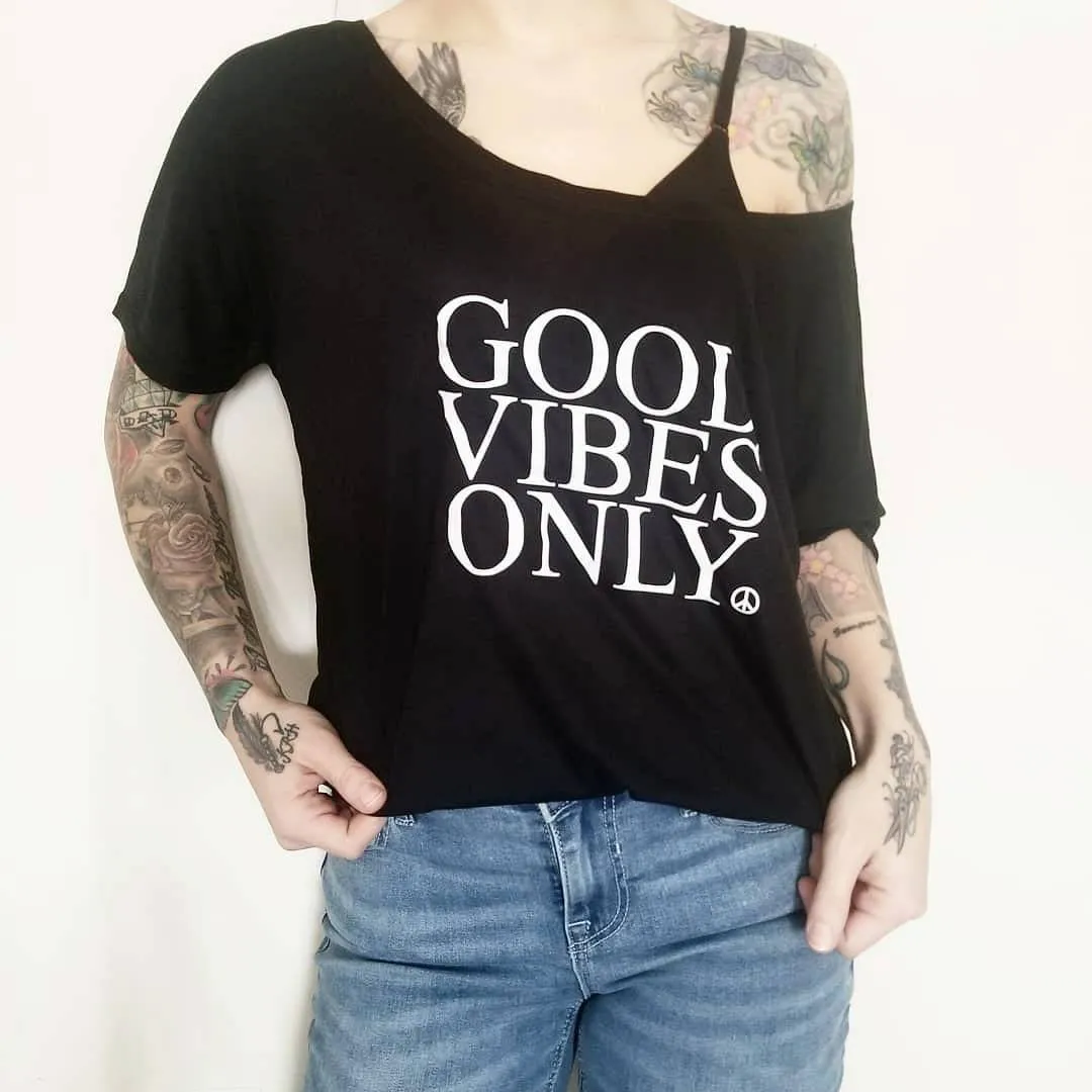 2 Piece Sets for Mama   Me - Good Vibes Only - Black Tee