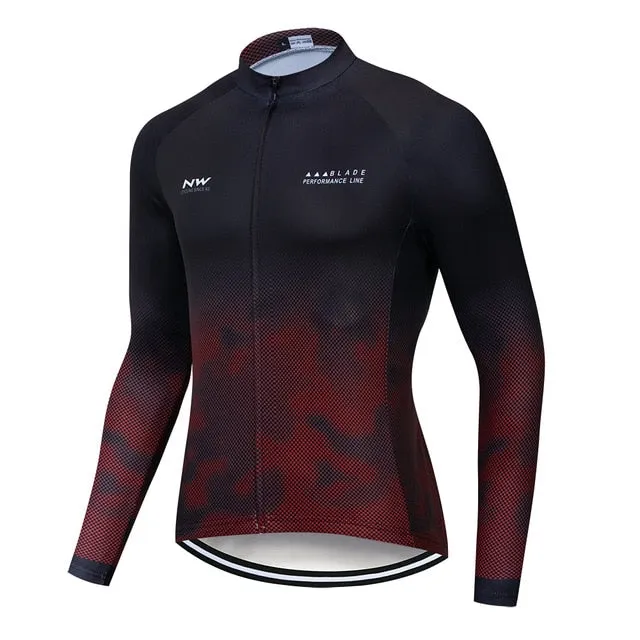 2019 NW Spring Breathable Cycling Jersey Set MTB Bicycle Clothing Maillot Ropa Ciclismo Long Sleeve Bike Clothes Cycling Set