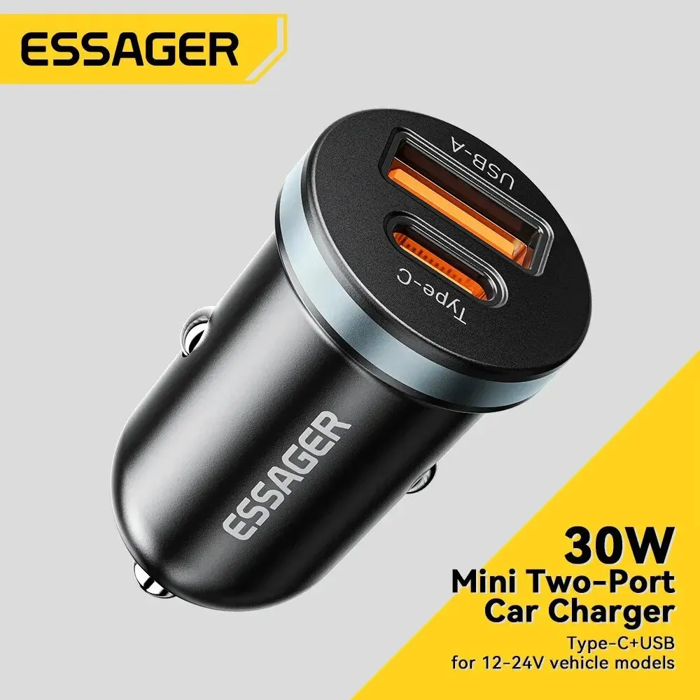 30W USB C Car Charger - Type C PD QC 3.0/SCP 5A Fast Charging