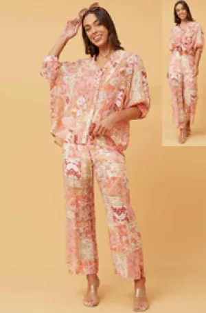 3/4slv. wide leg pant SET (set 518686)