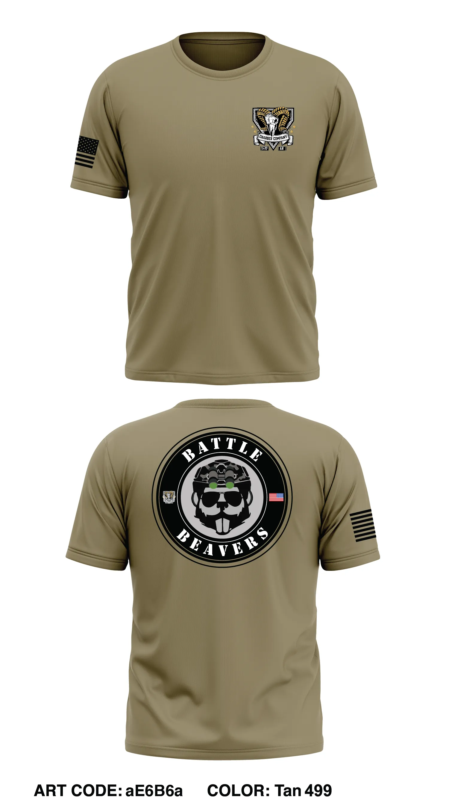 3rd PLT, Charger Co, 1-77 AR Core Men's SS Performance Tee - 8x5prr