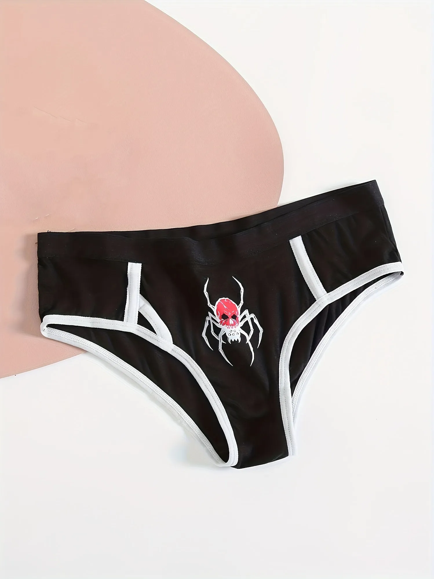 9-Piece Gothic Skull Womens Low-Waist Seamless Briefs - Soft, Breathable Sports Lingerie