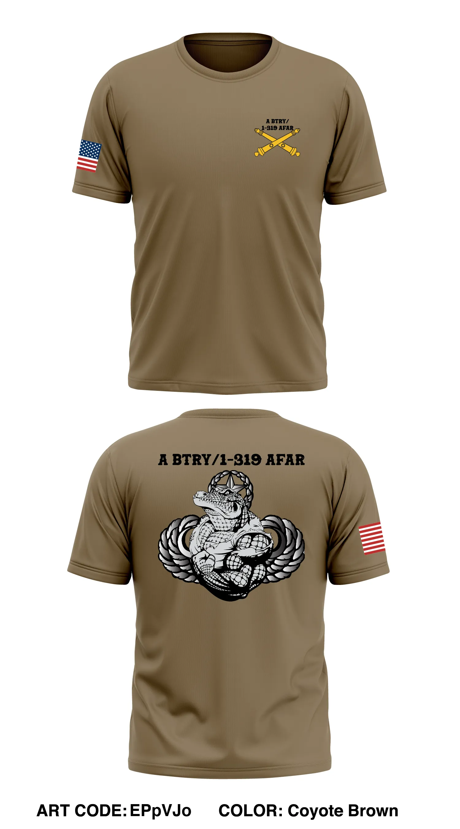 A BTRY/1-319 AFAR Store 1 Core Men's SS Performance Tee - EPpVJo
