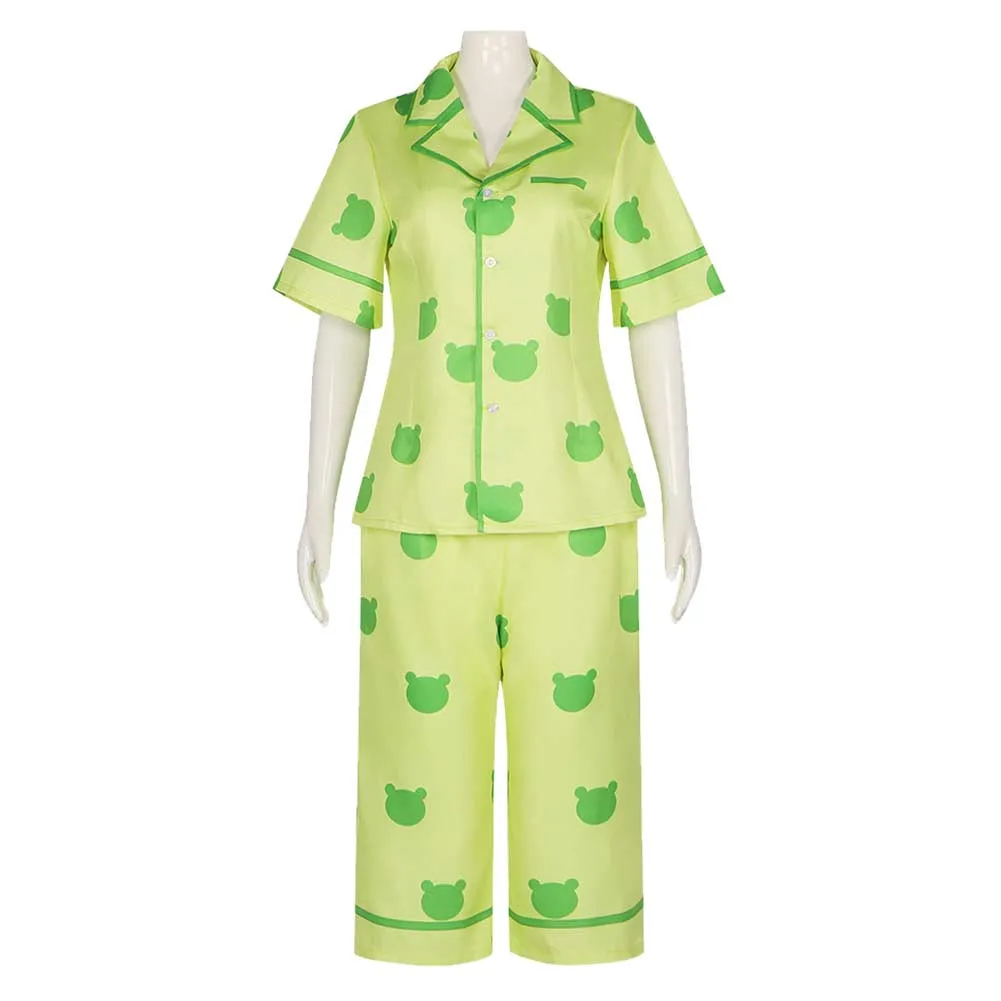 A Certain Magical Index Misaka Mikoto Anime Character Green Pajamas Cosplay Costume Outfits