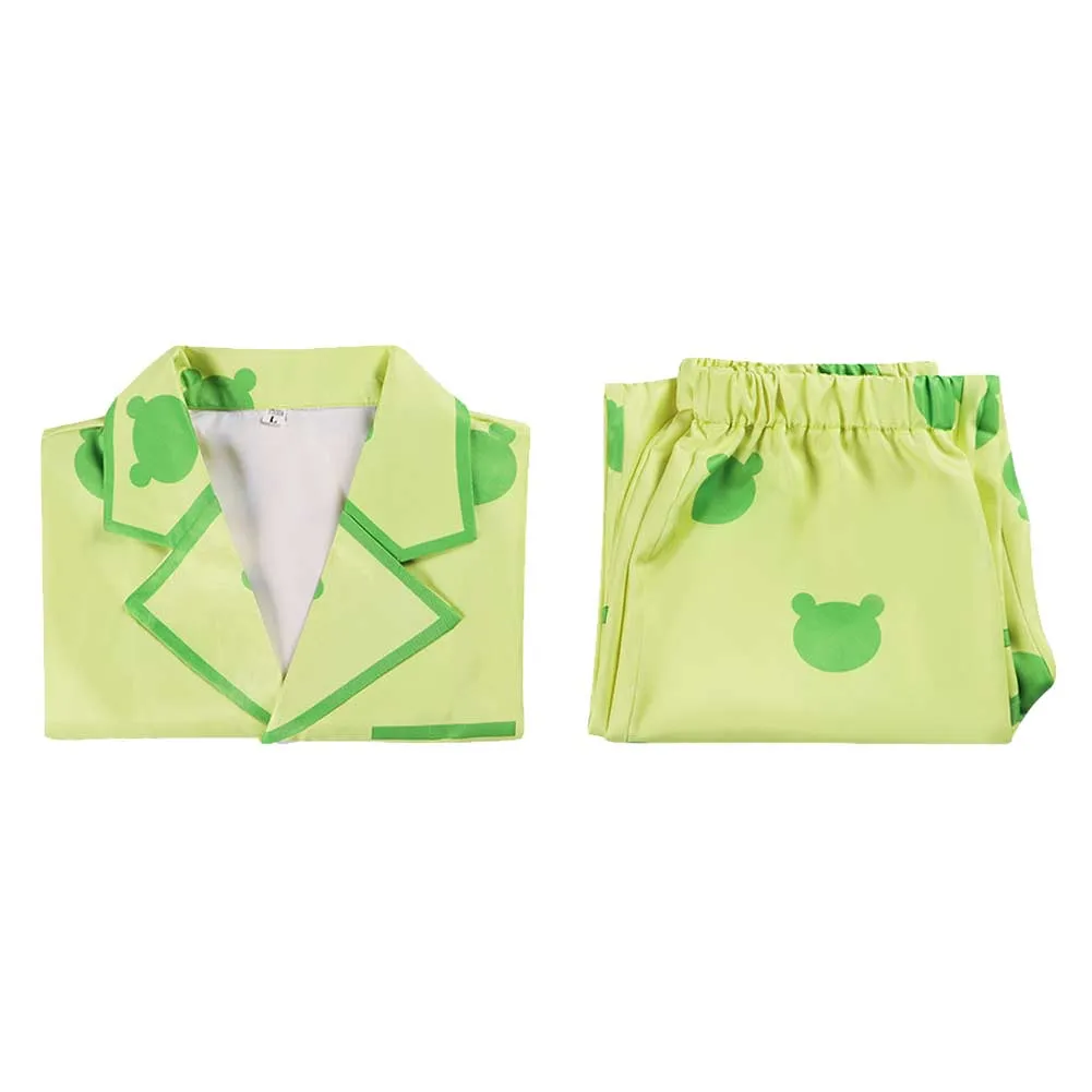 A Certain Magical Index Misaka Mikoto Anime Character Green Pajamas Cosplay Costume Outfits