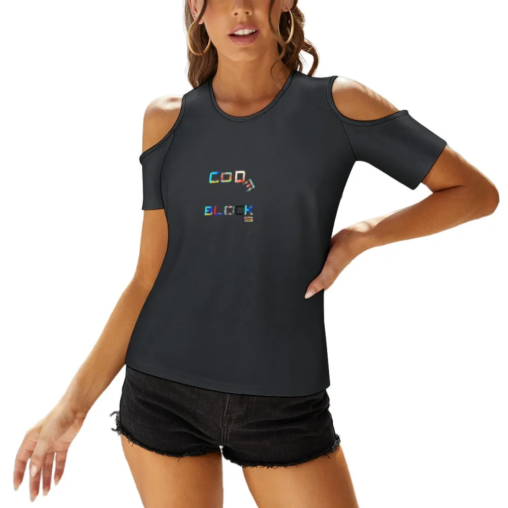 ACT off shoulder U-neck short sleeve top