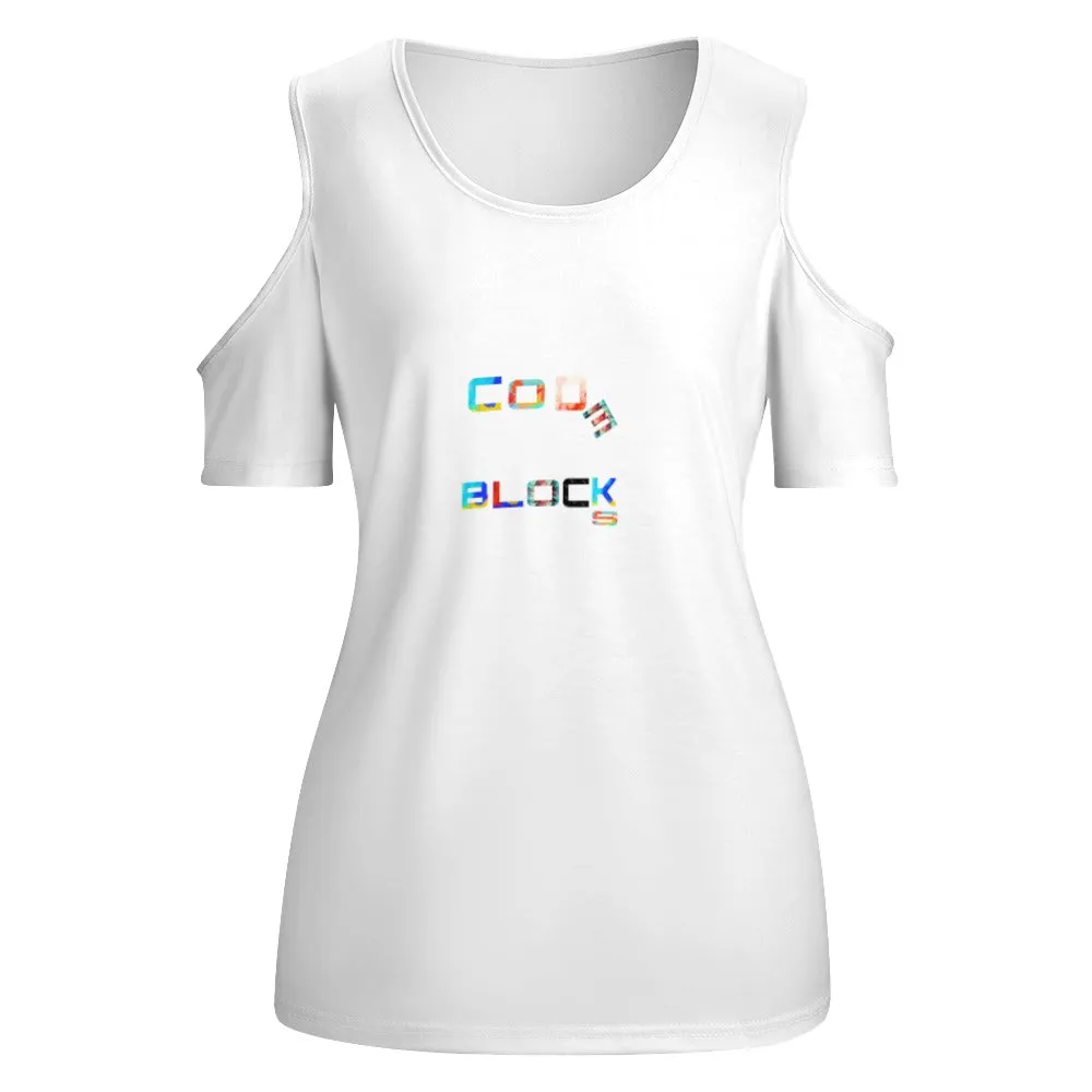 ACT off shoulder U-neck short sleeve top