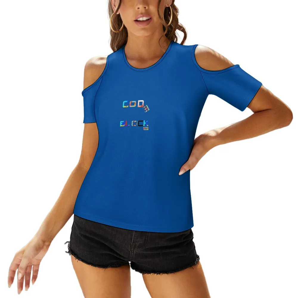 ACT off shoulder U-neck short sleeve top