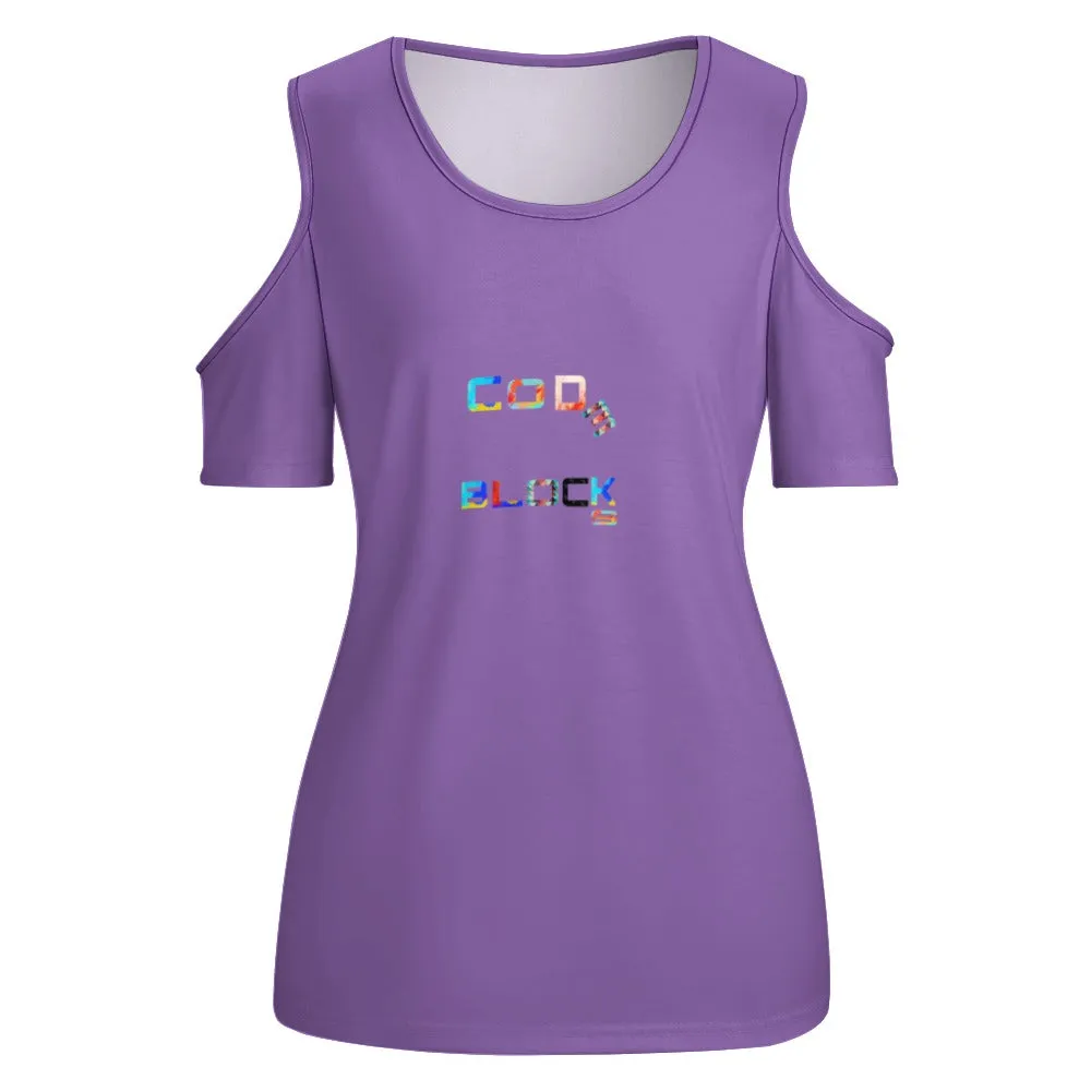ACT off shoulder U-neck short sleeve top