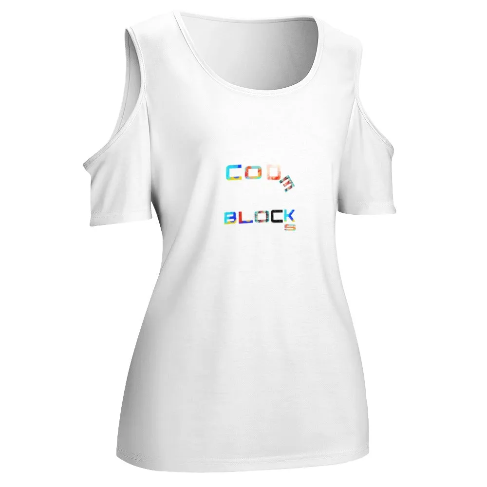 ACT off shoulder U-neck short sleeve top