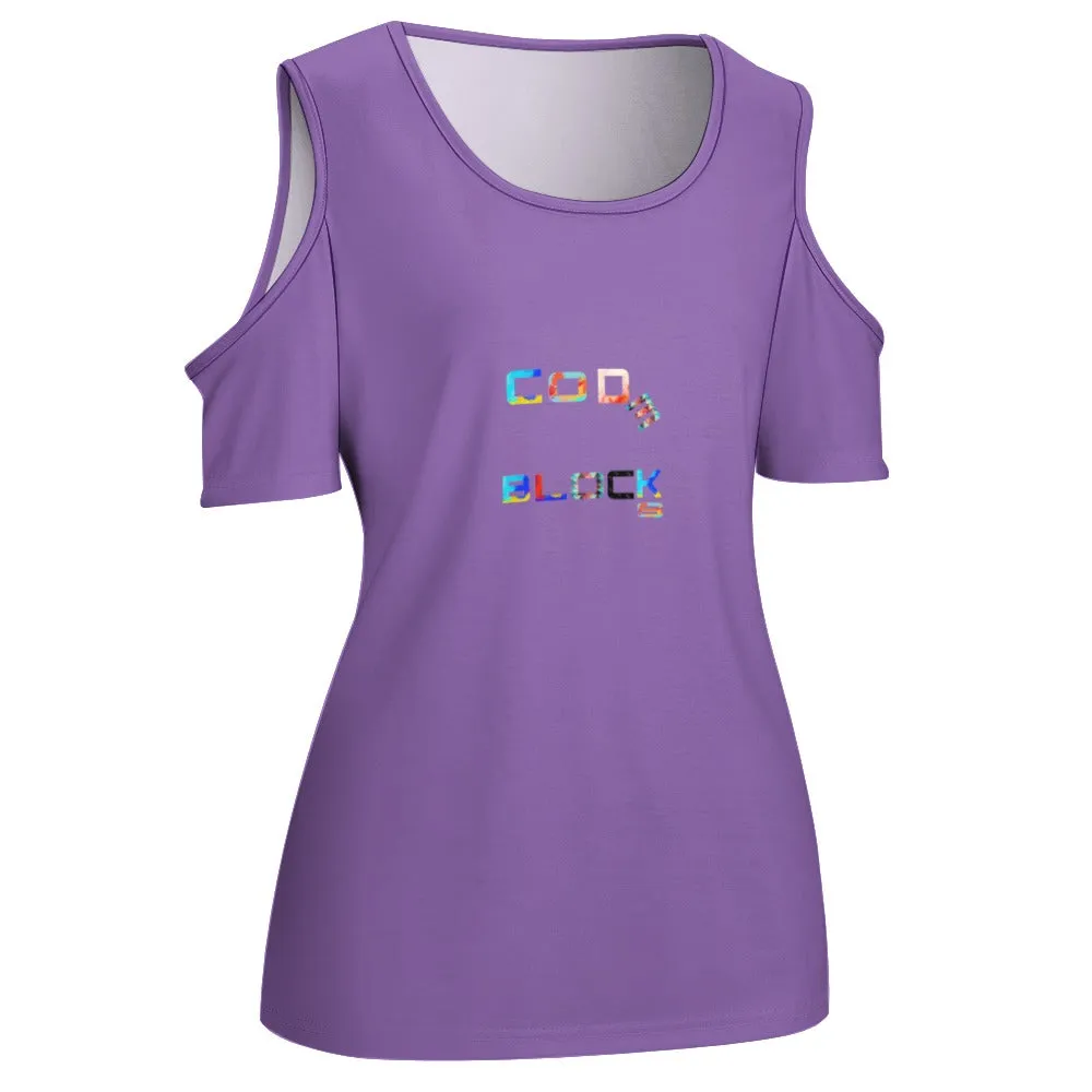 ACT off shoulder U-neck short sleeve top