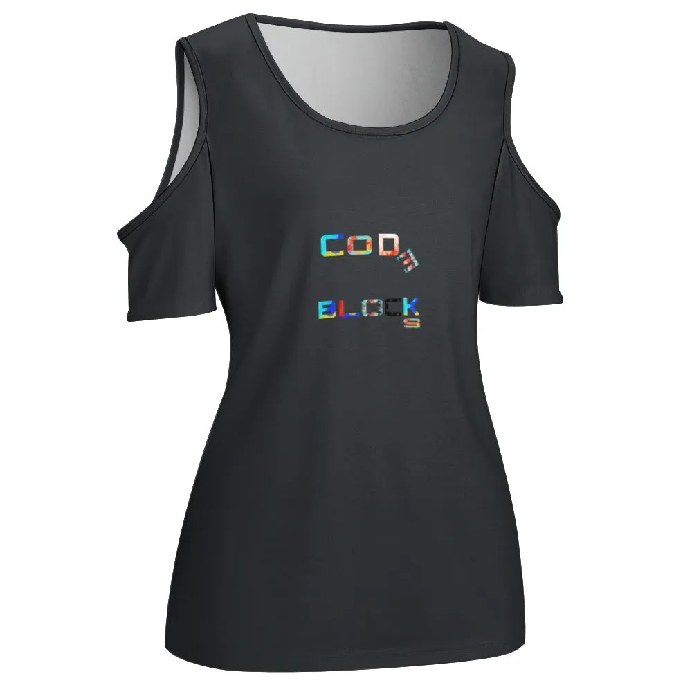 ACT off shoulder U-neck short sleeve top