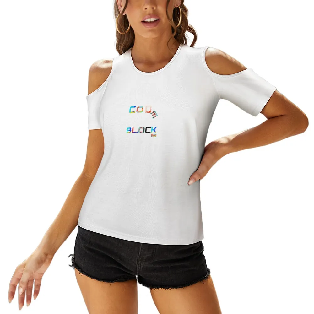 ACT off shoulder U-neck short sleeve top