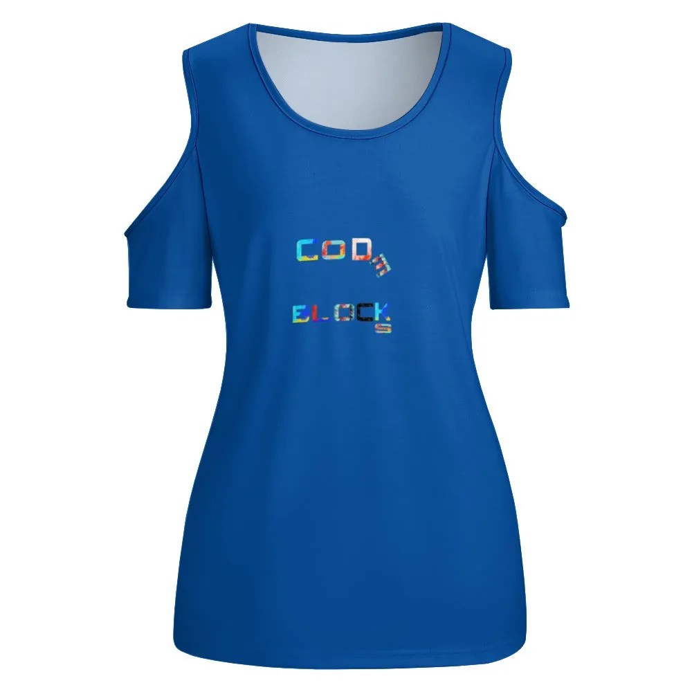 ACT off shoulder U-neck short sleeve top