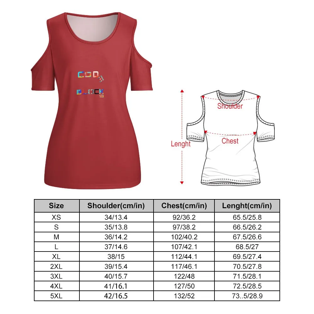 ACT off shoulder U-neck short sleeve top