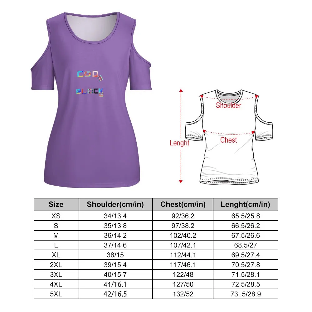 ACT off shoulder U-neck short sleeve top