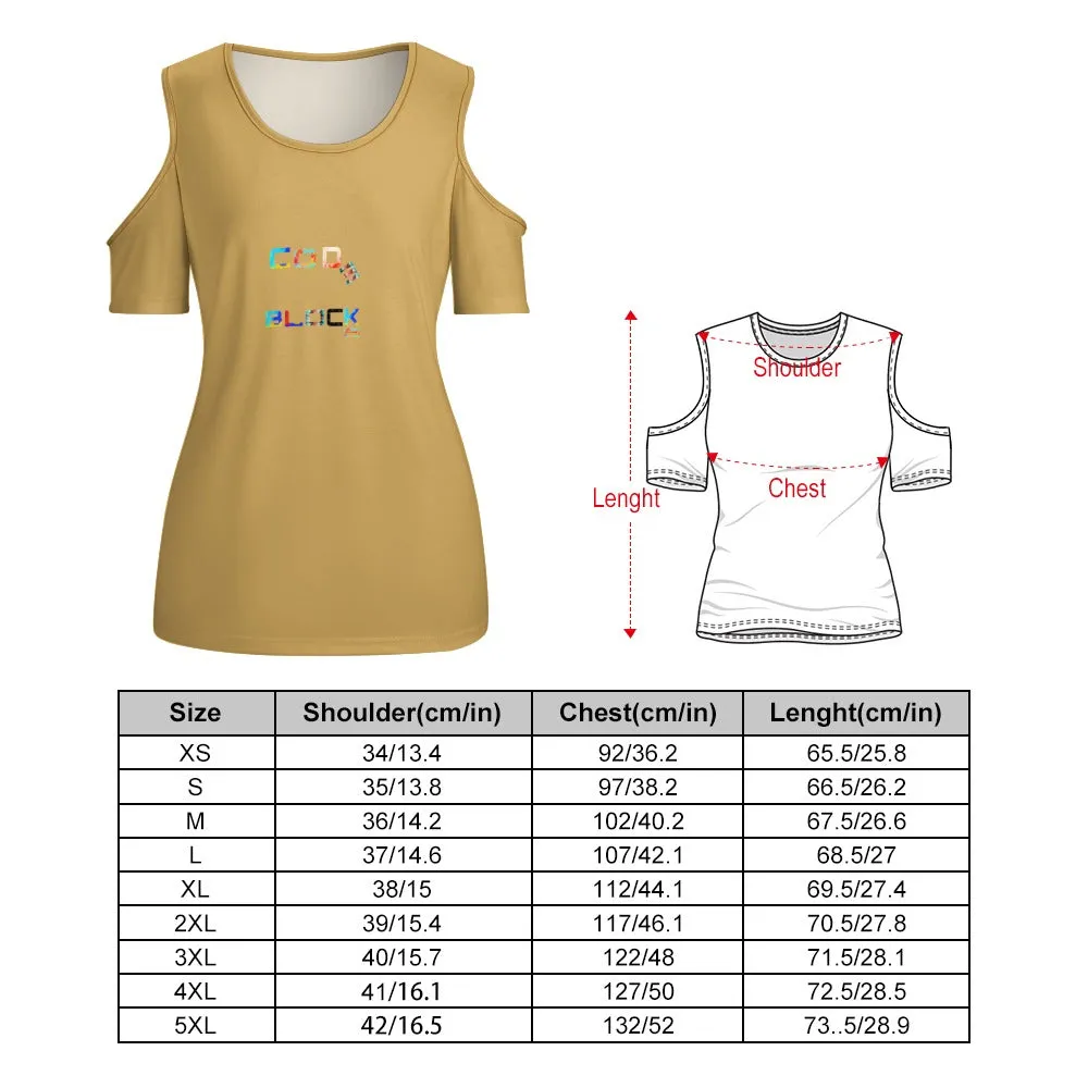 ACT off shoulder U-neck short sleeve top