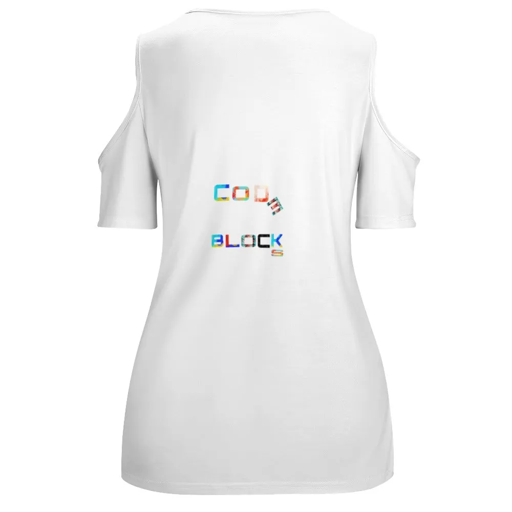 ACT off shoulder U-neck short sleeve top