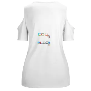 ACT off shoulder U-neck short sleeve top