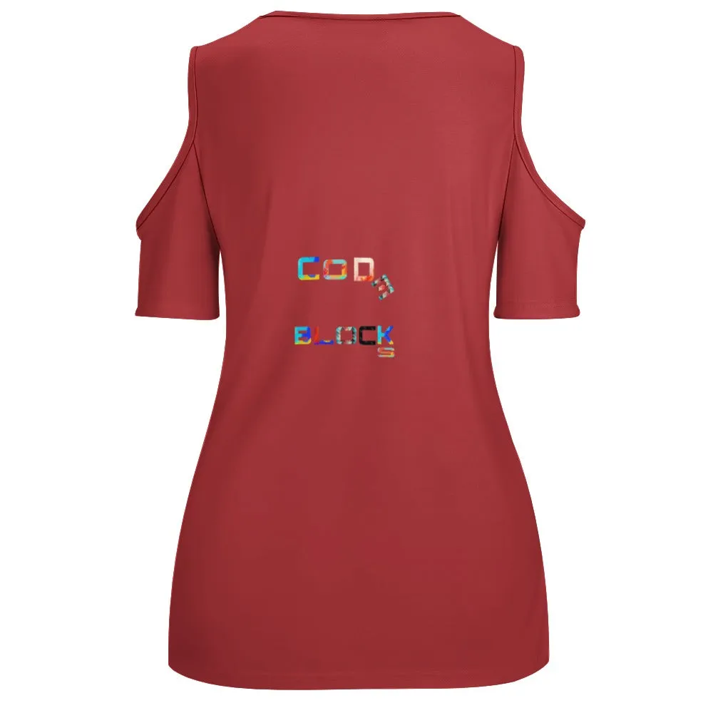 ACT off shoulder U-neck short sleeve top