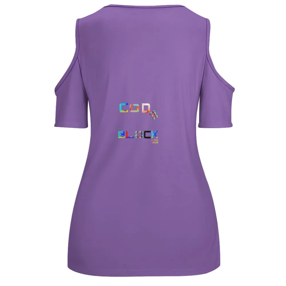 ACT off shoulder U-neck short sleeve top
