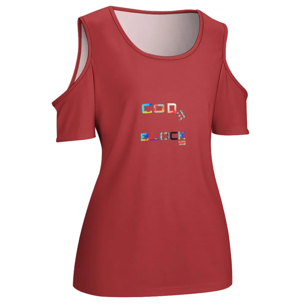 ACT off shoulder U-neck short sleeve top