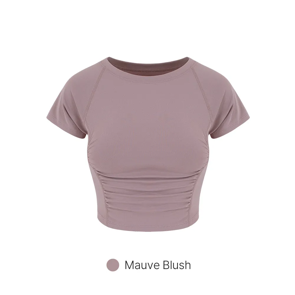 Airtouch Ruched Cropped Short Sleeve